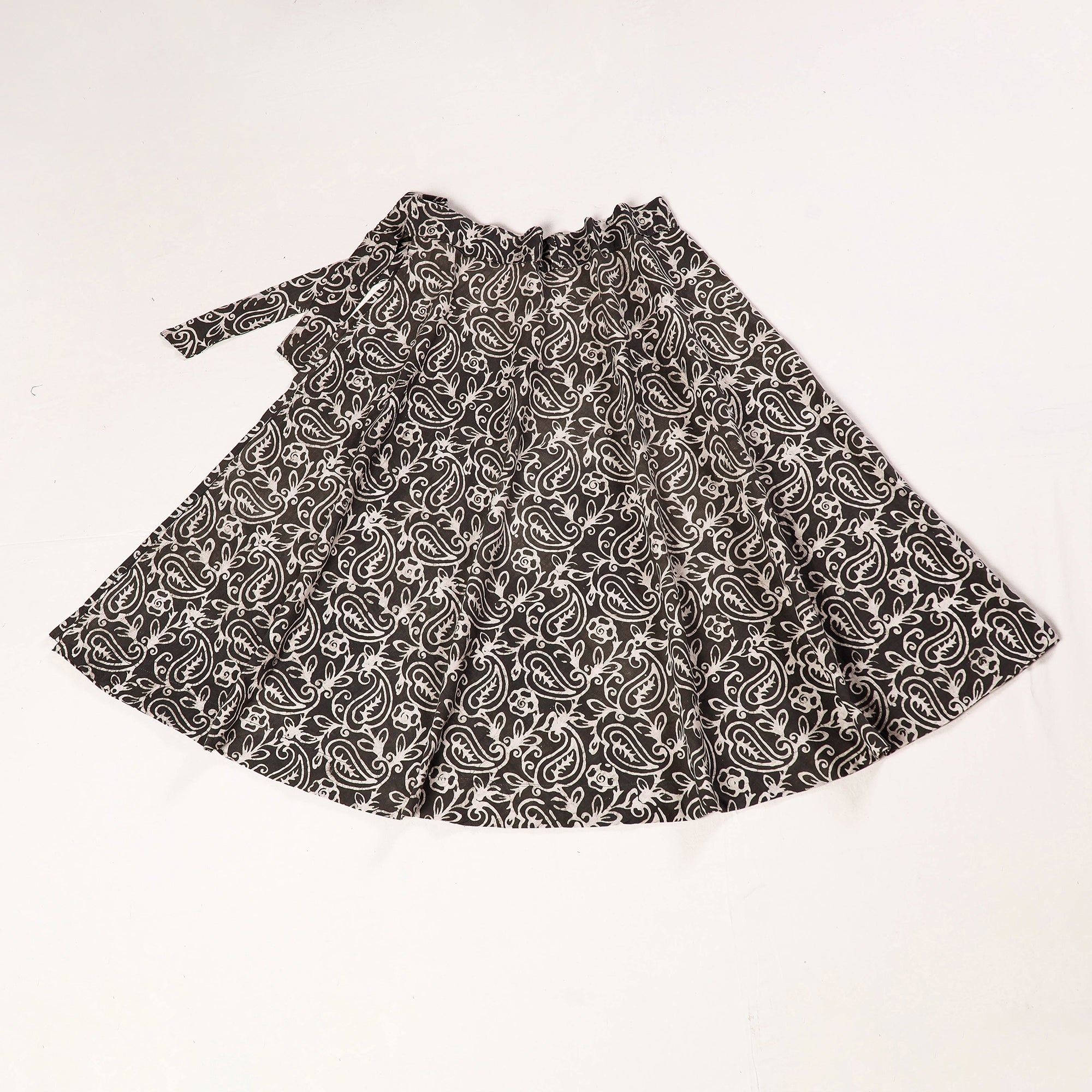 NOORI BAZAR Brown - Hand Batik Printing Cotton Wrap Around Skirt - view 2