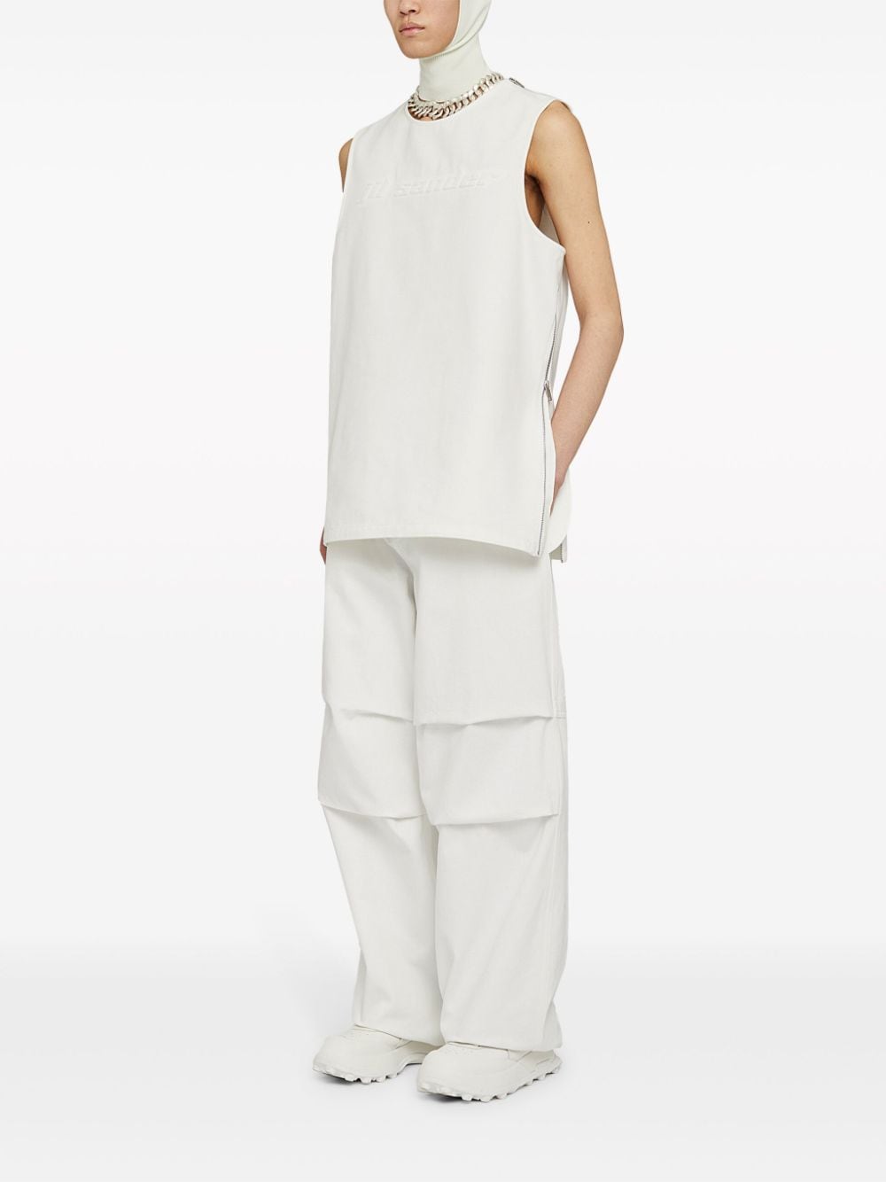 Jil Sander Fashion Tapered cotton trousers - view 2
