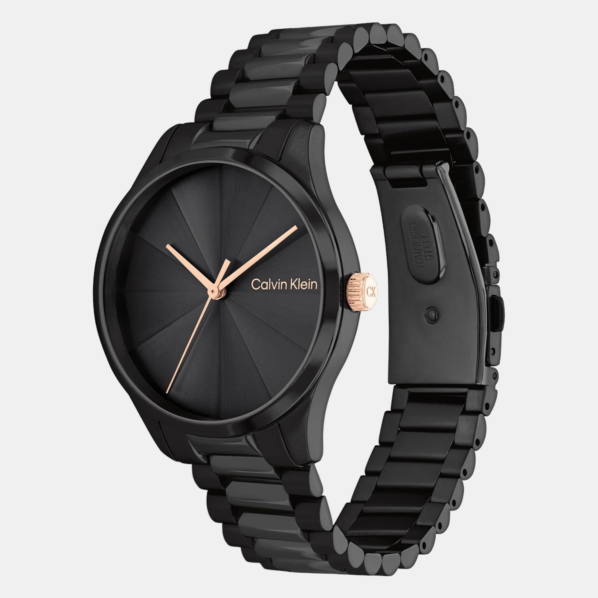 Calvin Klein Ck Burst Unisex Quartz Black Dial Analog Stainless Steel Watch 25200233 - view 2