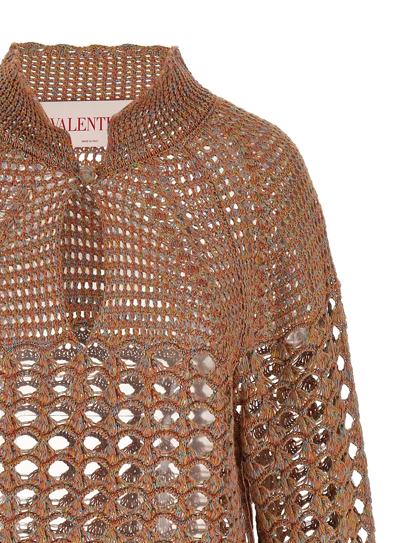Valentino Garavani Openwork Sweater – 66% linen, 34% cotton - view 3