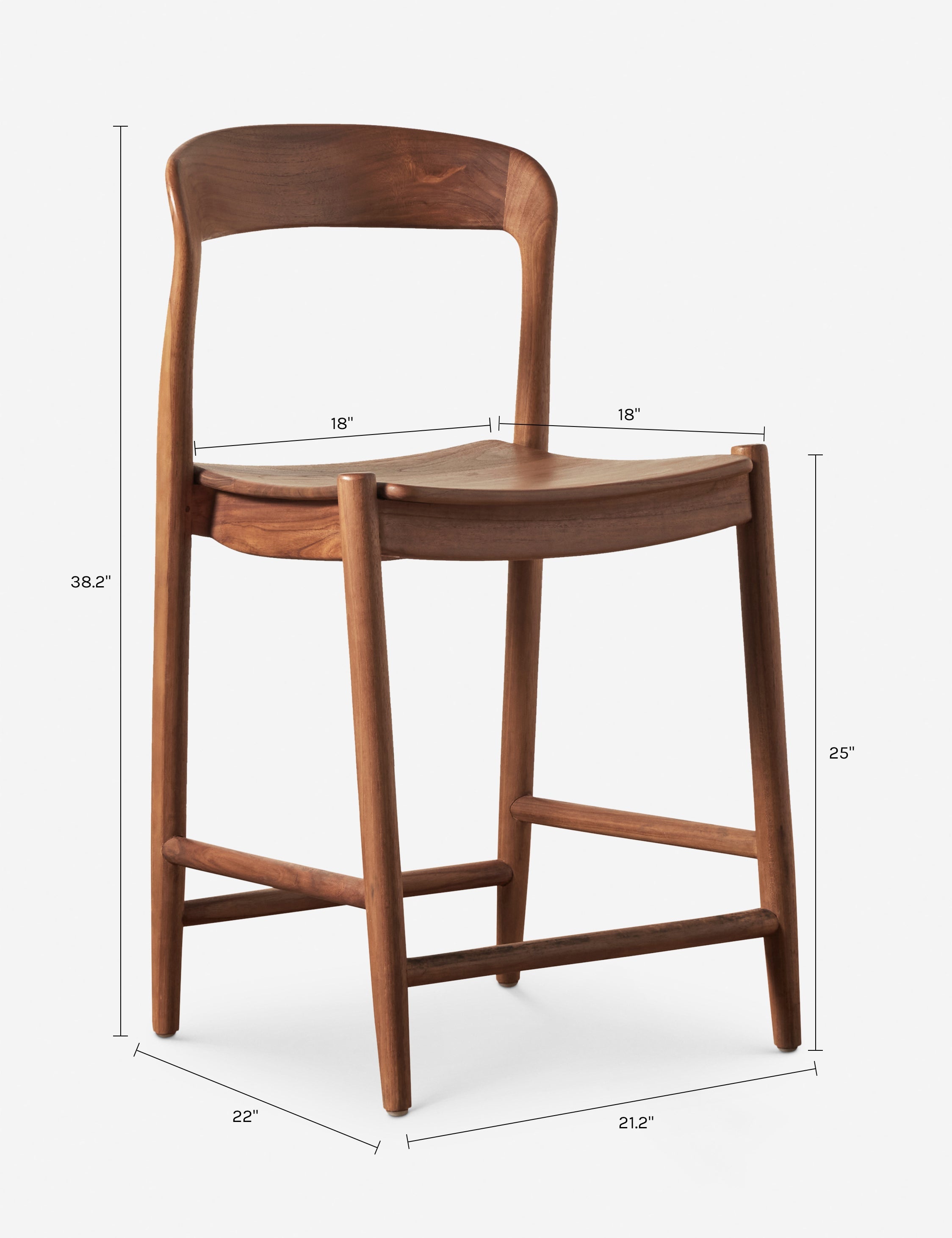 Lulu and Georgia Linley Counter Stool – Natural - view 8