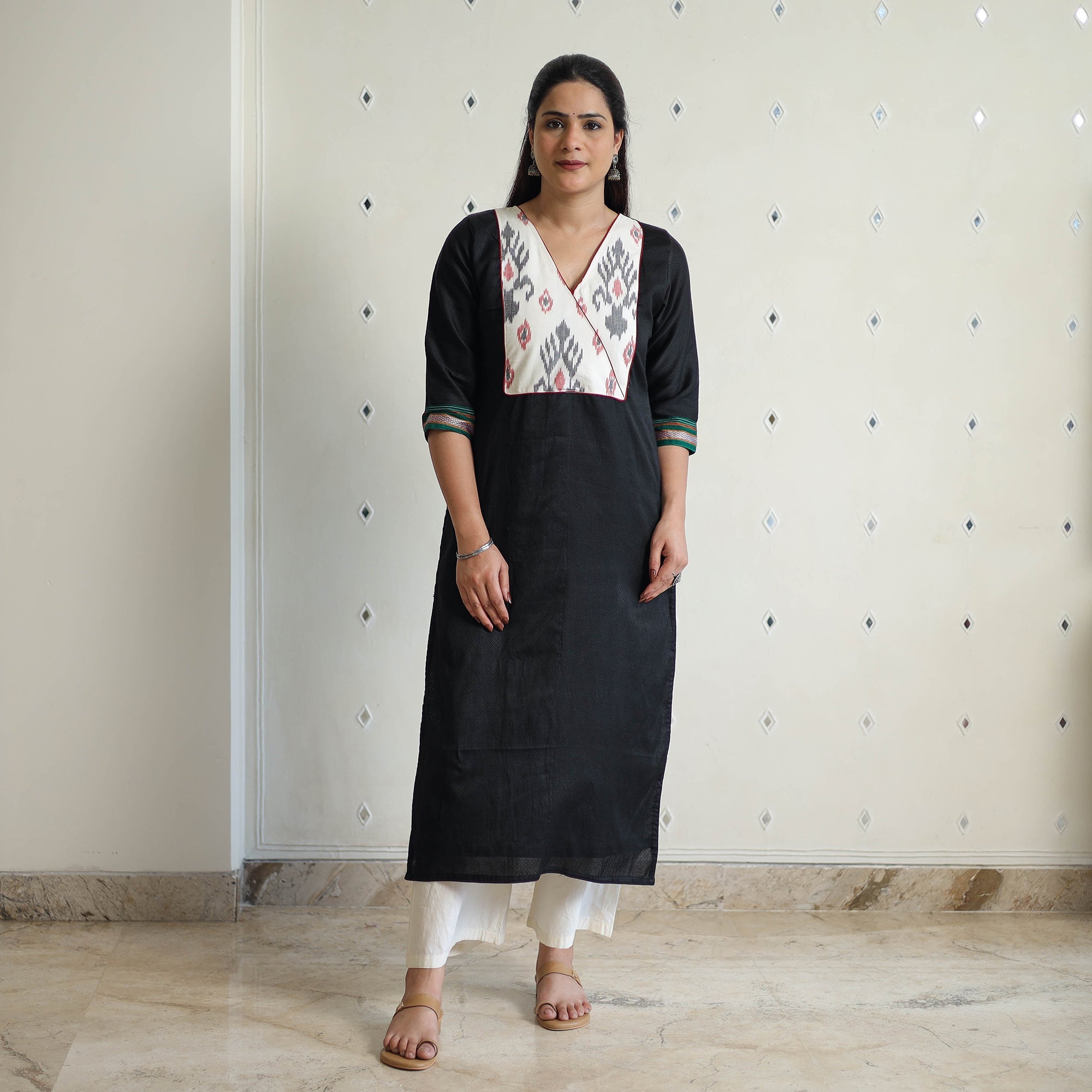 ITOKRI CASUALS Black - Traditional Cotton Khun Straight Kurta for Women 15 - view 2
