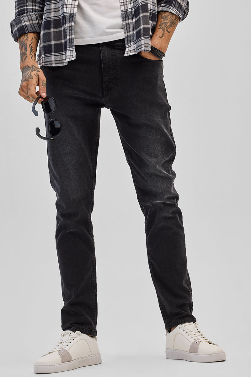SNITCH Charcoal Grey Slim Fit Jeans - view 4