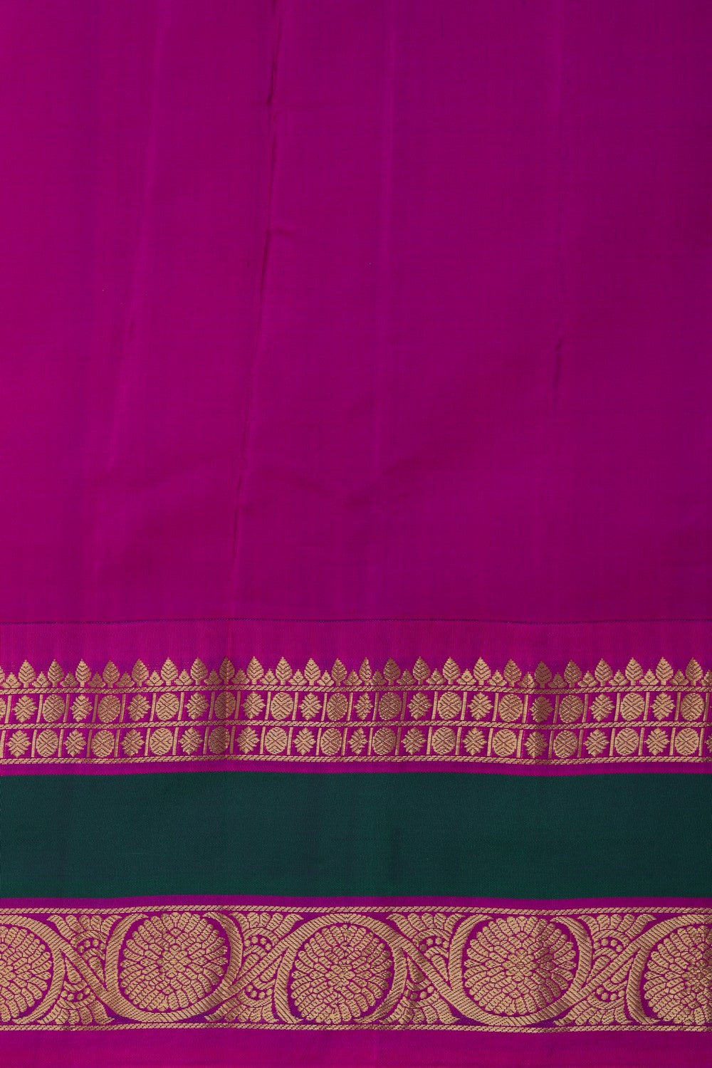 Kalanjali Gadwal Silk Sea Green Saree – Women's - view 4