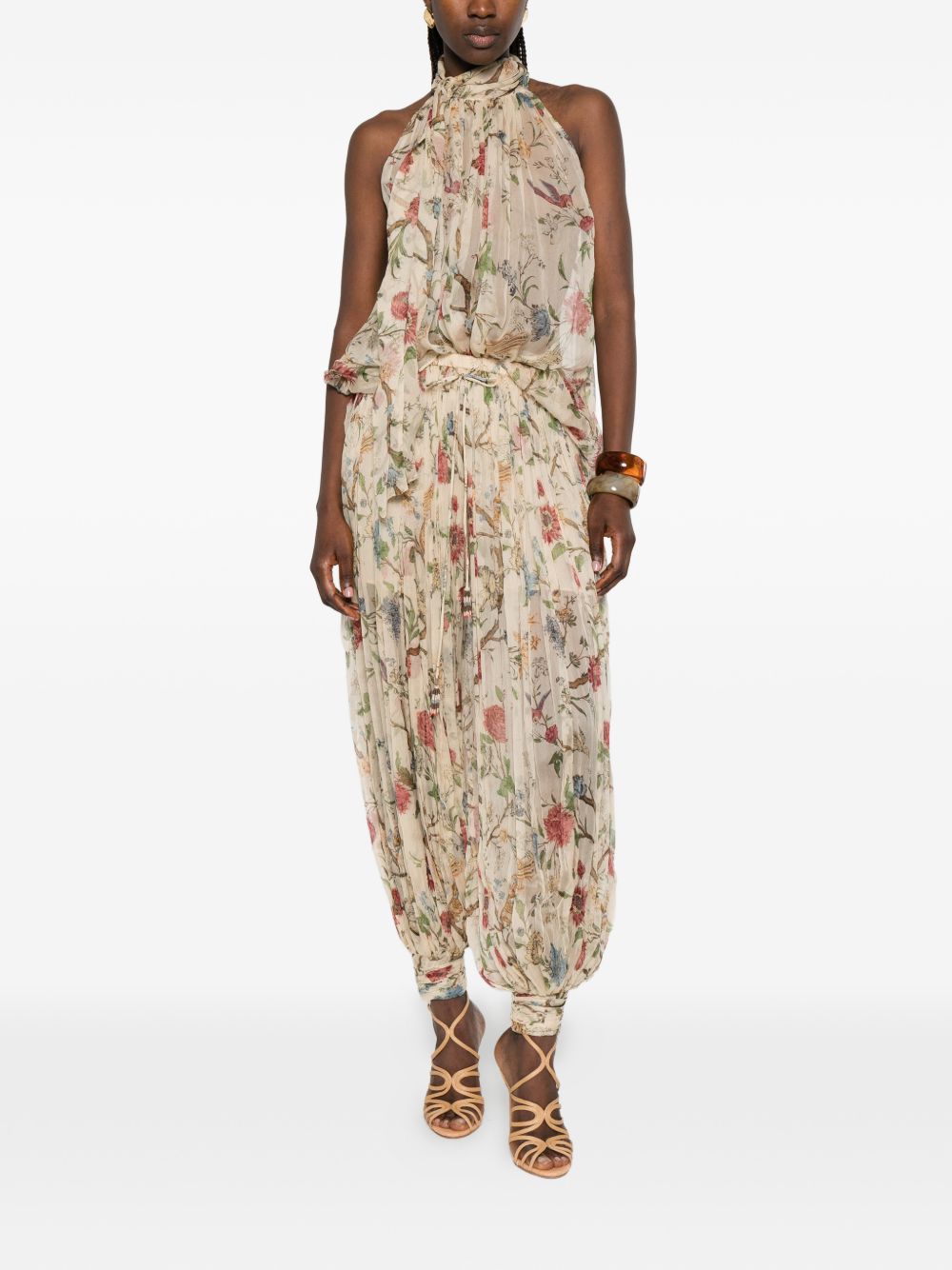 Into The East Printed Silk Trousers - view 4