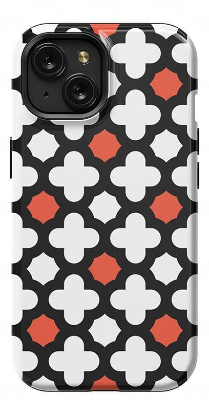 Casetry Red Lattice Tile | High Contrast Design Case - view 2