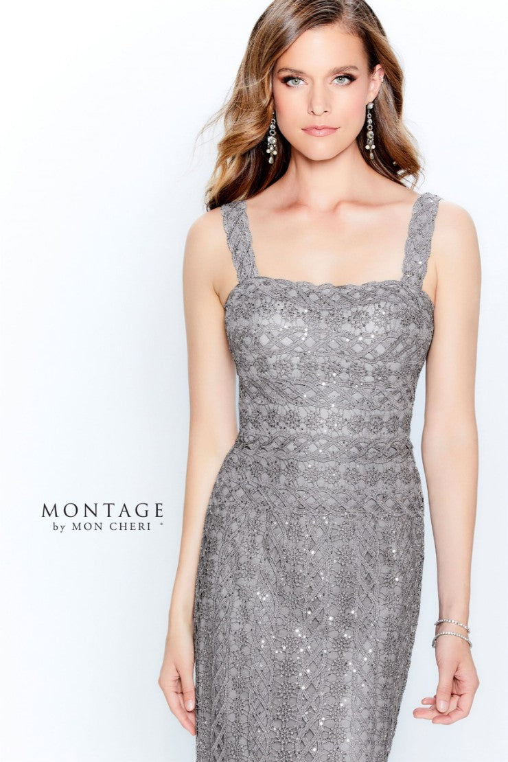 Montage 120916 Sequin Long Metallic Formal Dress - view 3