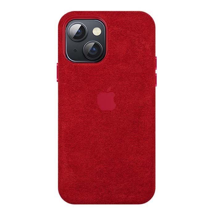 KShop iPhone 14 Plus Alcantara Case - Red