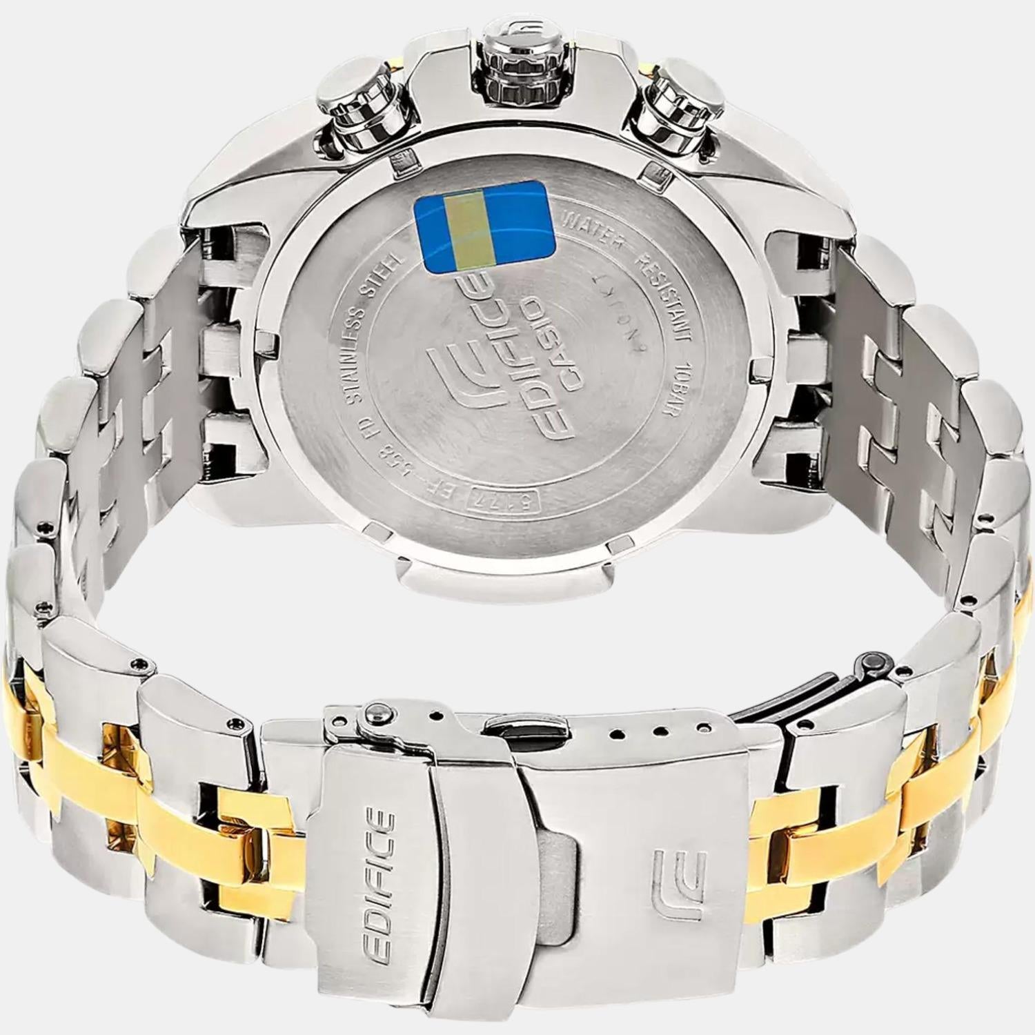 Casio Edifice Men Quartz Gold Dial Chronograph Stainless Steel Watch ED439 - view 5
