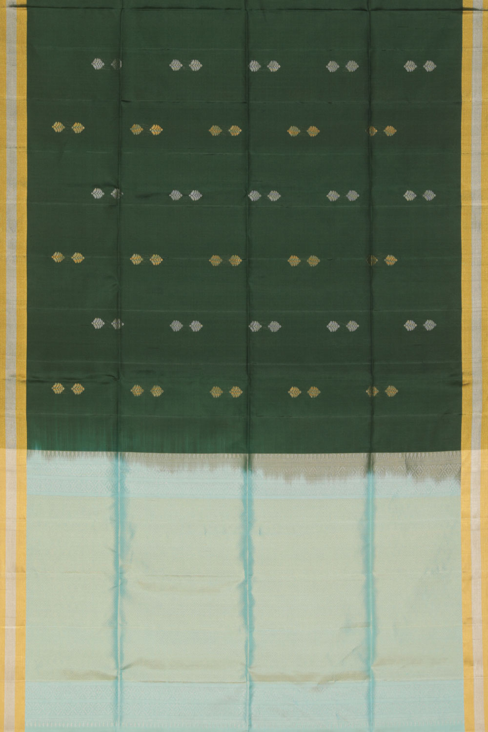 Kalanjali Gorgeous Bottle Green Saree – Women's - view 3