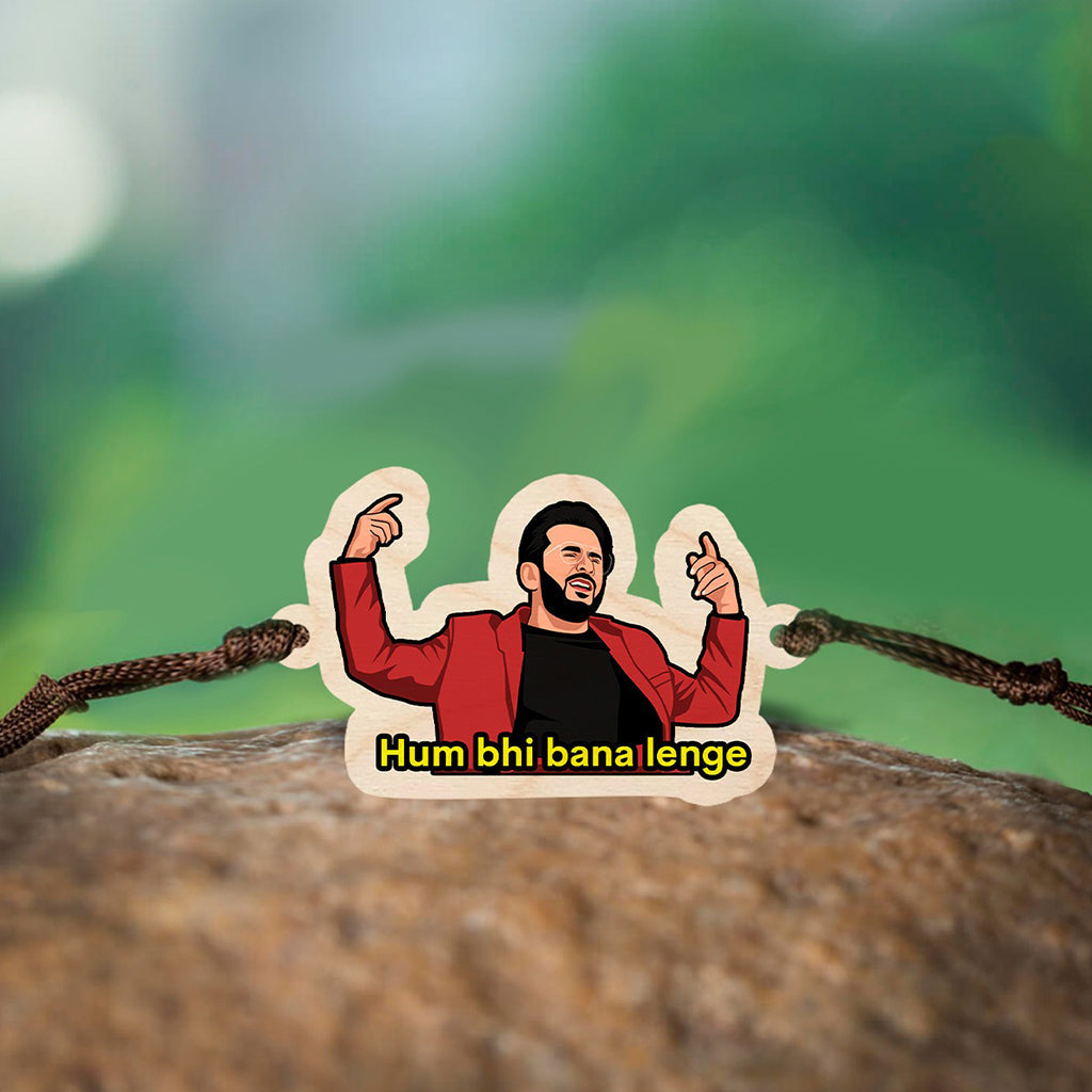 Bigsmall_cc Hum Bhi Bana Lenge Wooden Rakhi - view 6