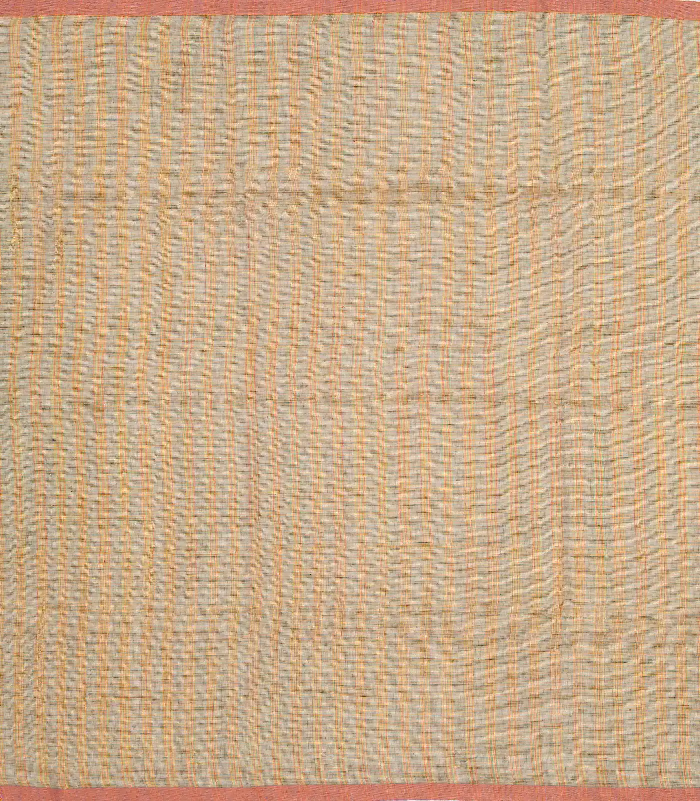 RmKV Gold Handloom Linen Saree With Temple Buttas - view 4