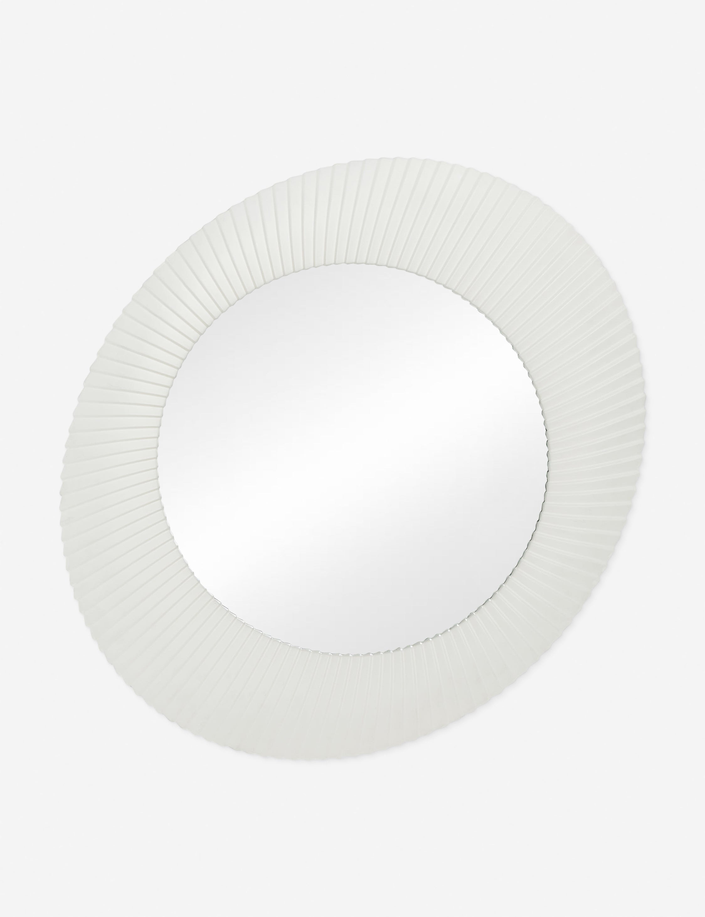 Lulu and Georgia Whitaker Round Mirror – White