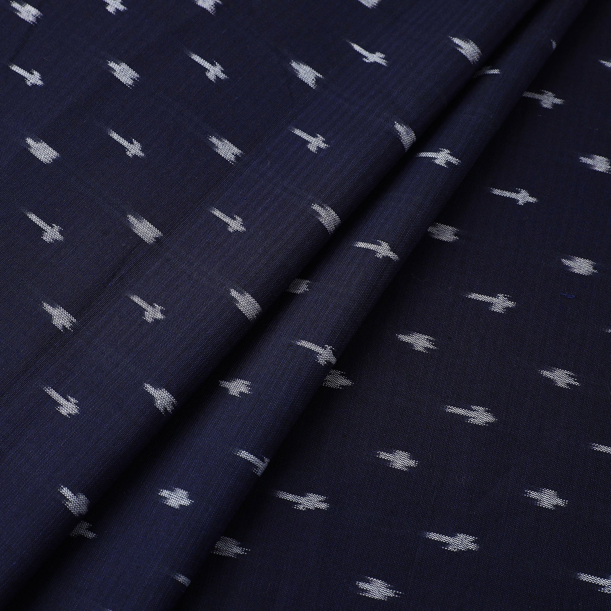 IKAT WEAVES BY EDEM CHANDANA Blue - Cotton Pochampally Ikat Fabric 04 - view 2