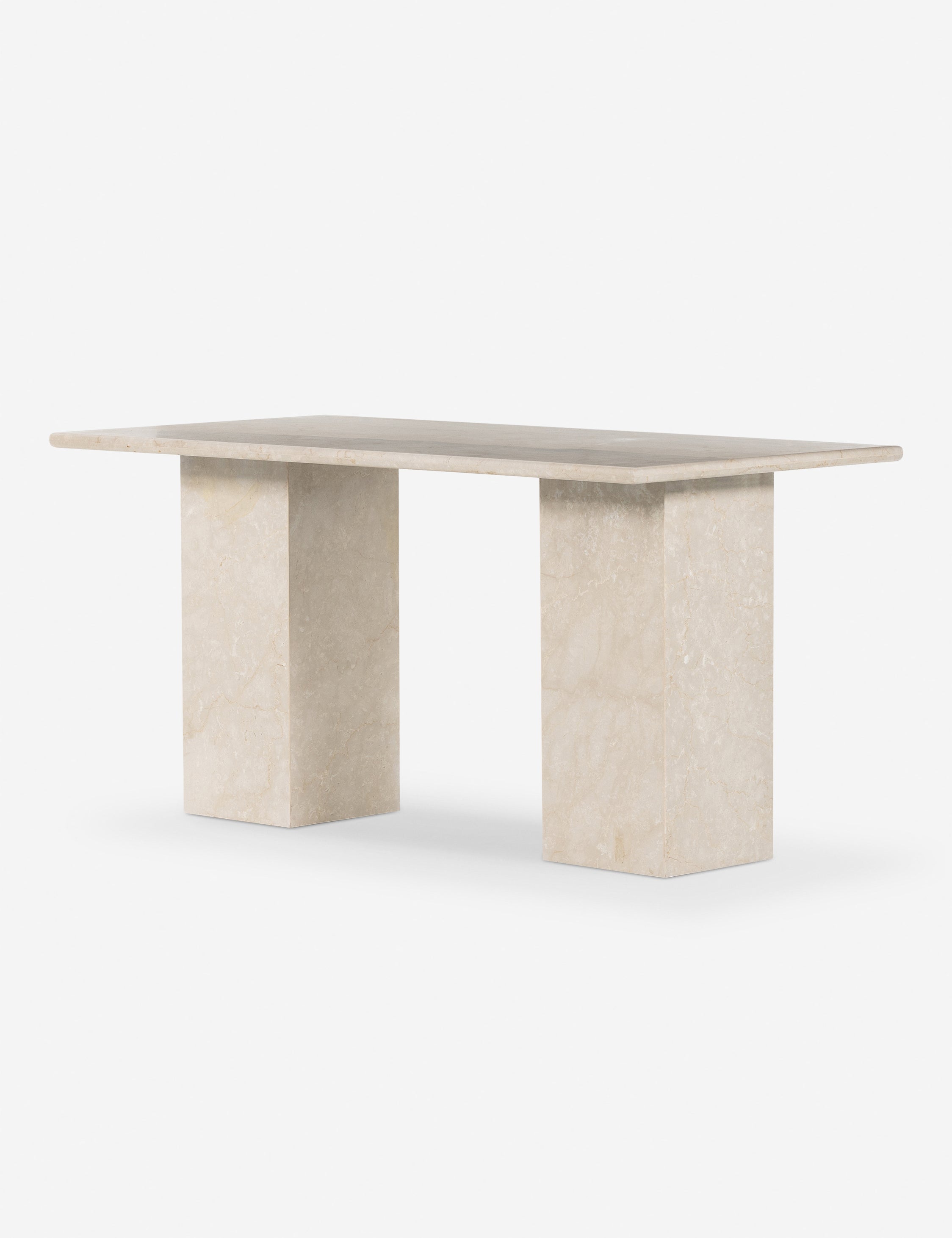 Lulu and Georgia Leonel Desk – Cream Marble - view 5