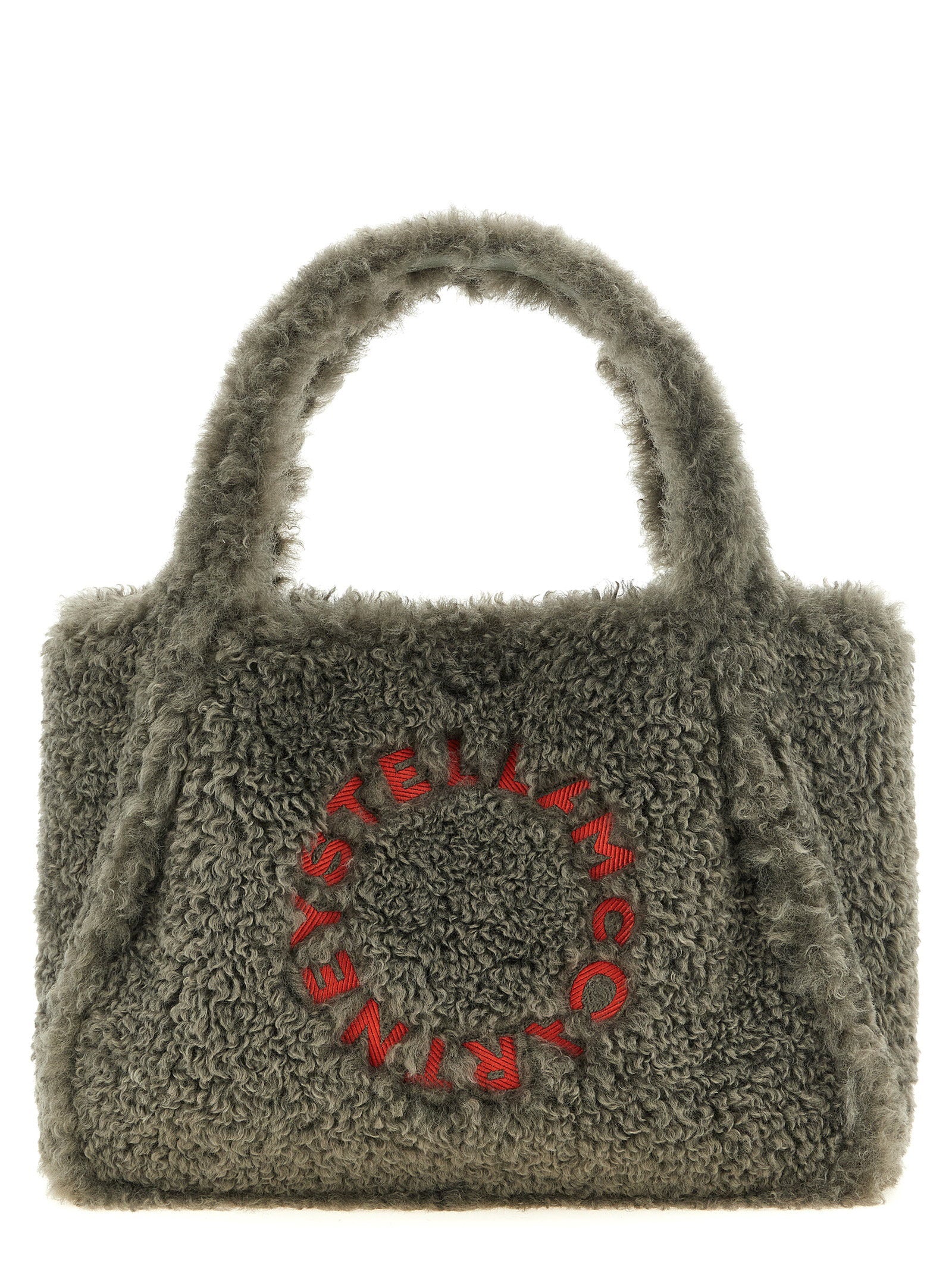 Stella Mccartney Shearling Logo Shopping Bag – 100% polyester