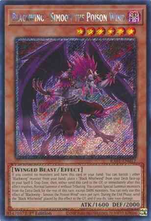 Yu-Gi-Oh! Blackwing - Simoon the Poison Wind - RA01-EN012 - Platinum Secret Rare - 1st Edition