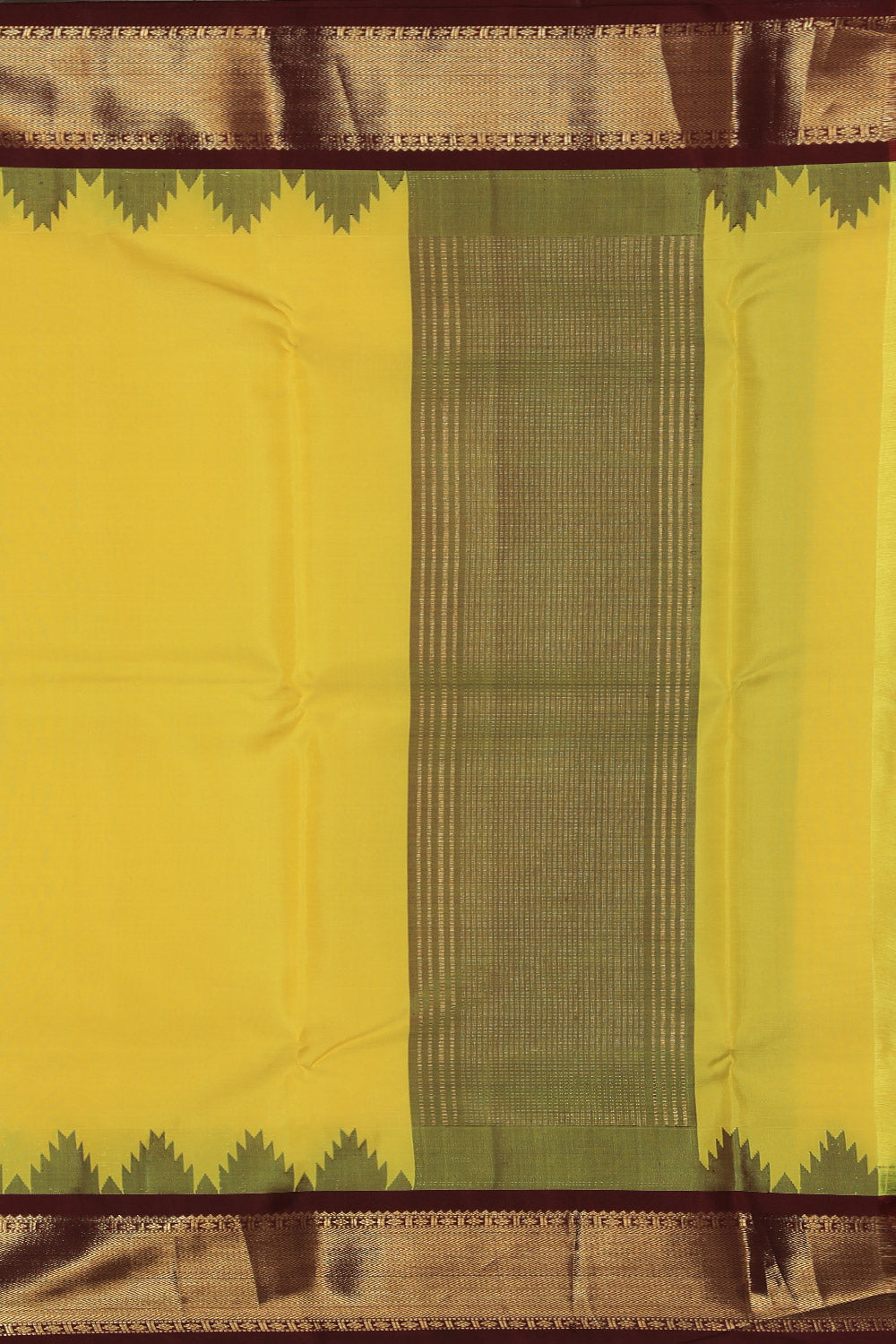 Kalanjali Kanchi Silk Yellow Dhoti With Kanduva (8 X 4) - view 2