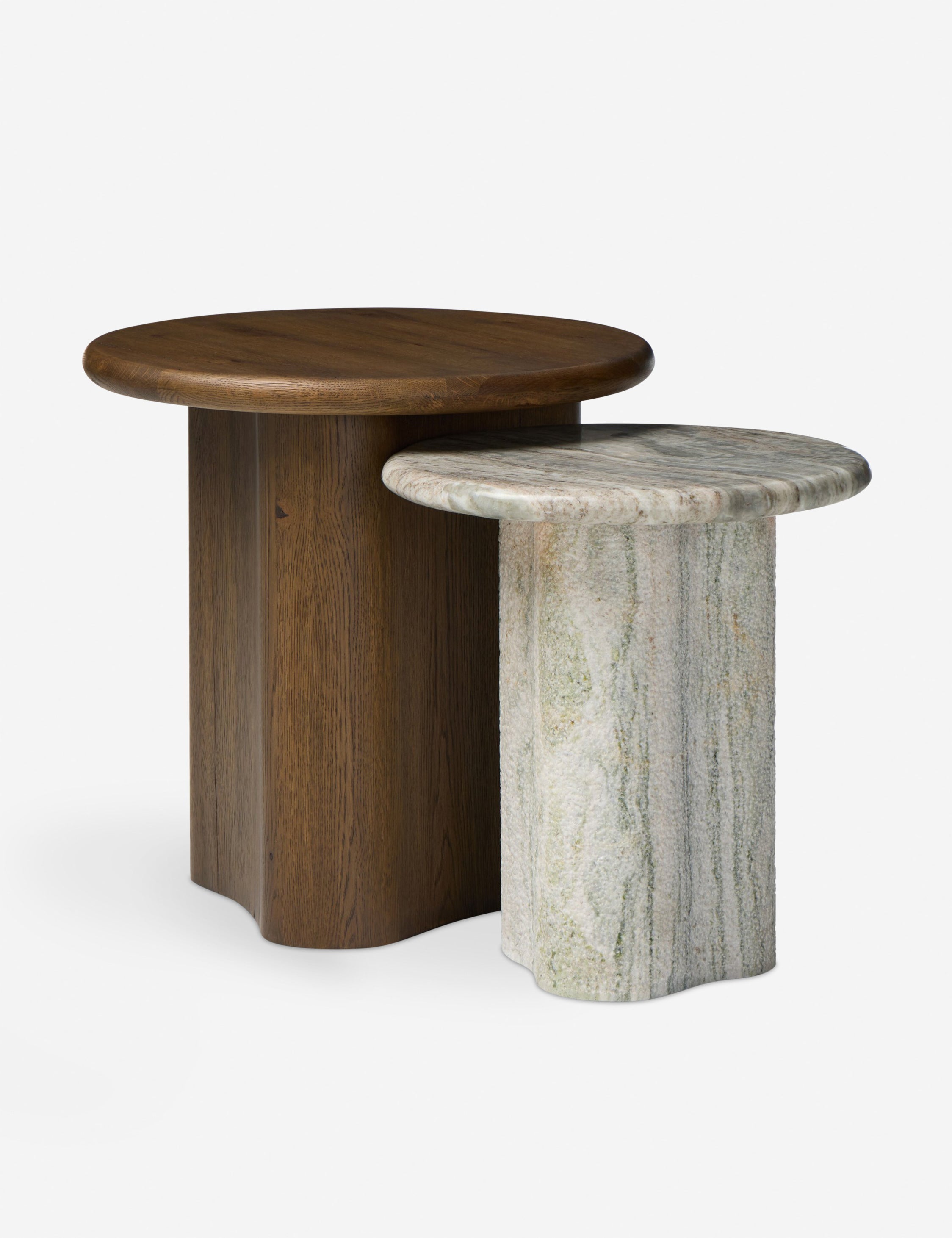 Lulu and Georgia Waylie Nesting Round Side Tables (Set of 2) by Amber Lewis x Four Hands - view 3