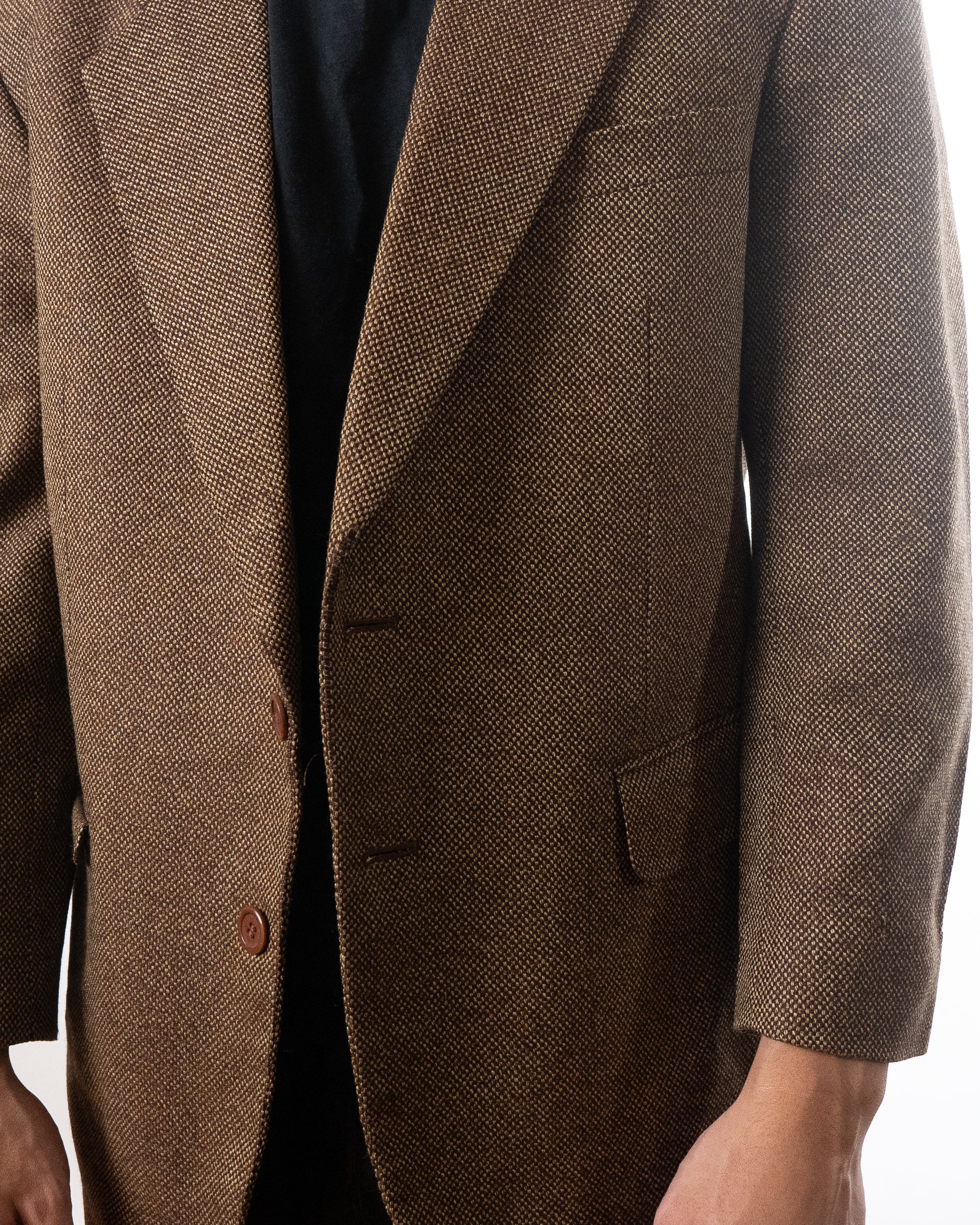 YSL Yves Saint Laurent Vintage Brown Tweed Sport Coat - view 2