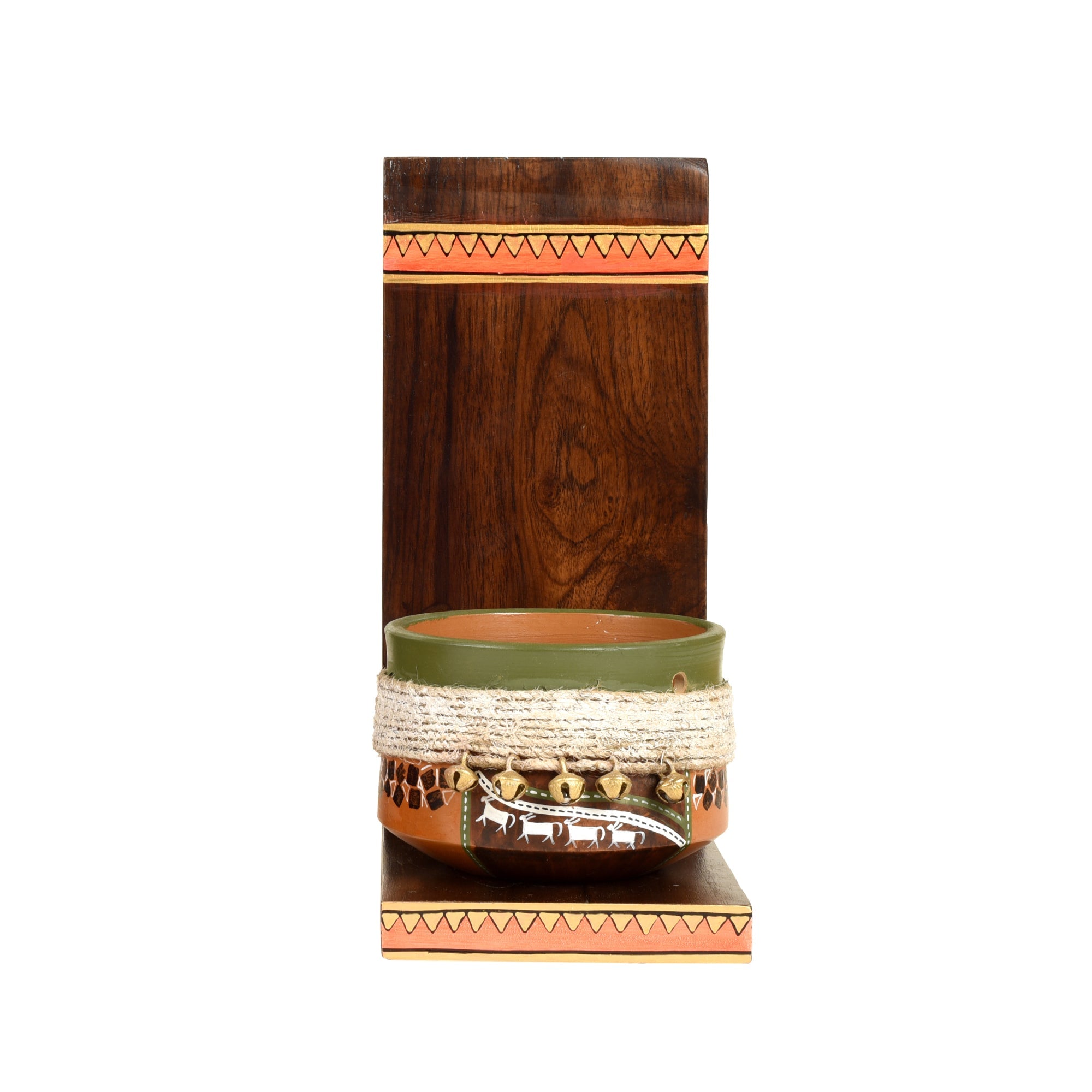 ART CREATIONS BY SUMAN SONTHALIA Asmi Earthen Planter with Wall Decor Shelf (5x7x11) - view 2