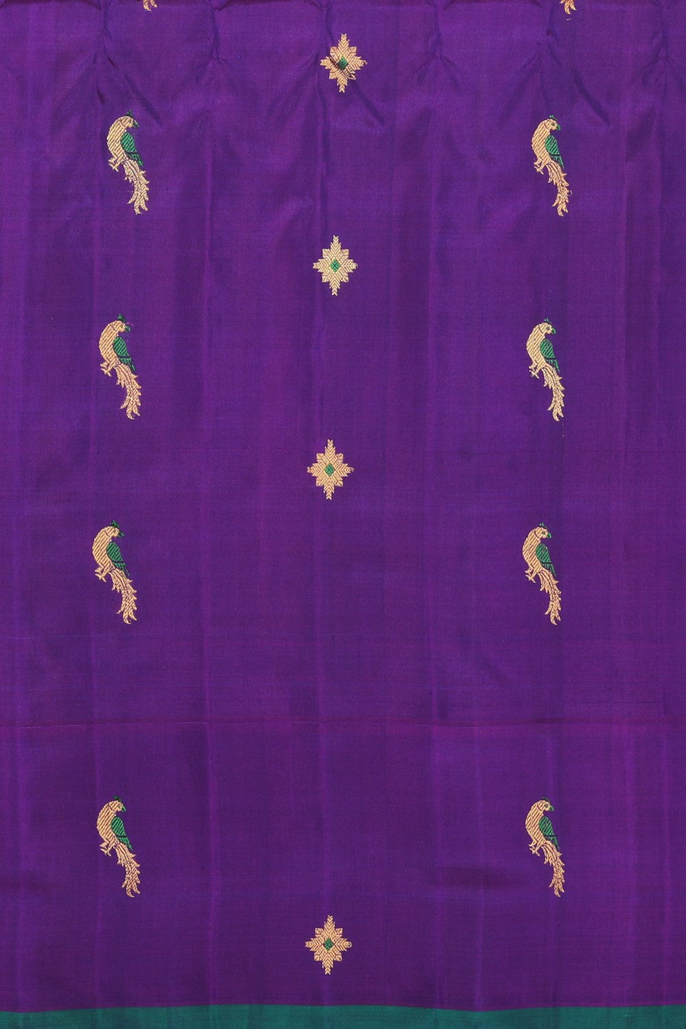 Kalanjali Gadwal Silk Spring Green Saree – Women's - view 3
