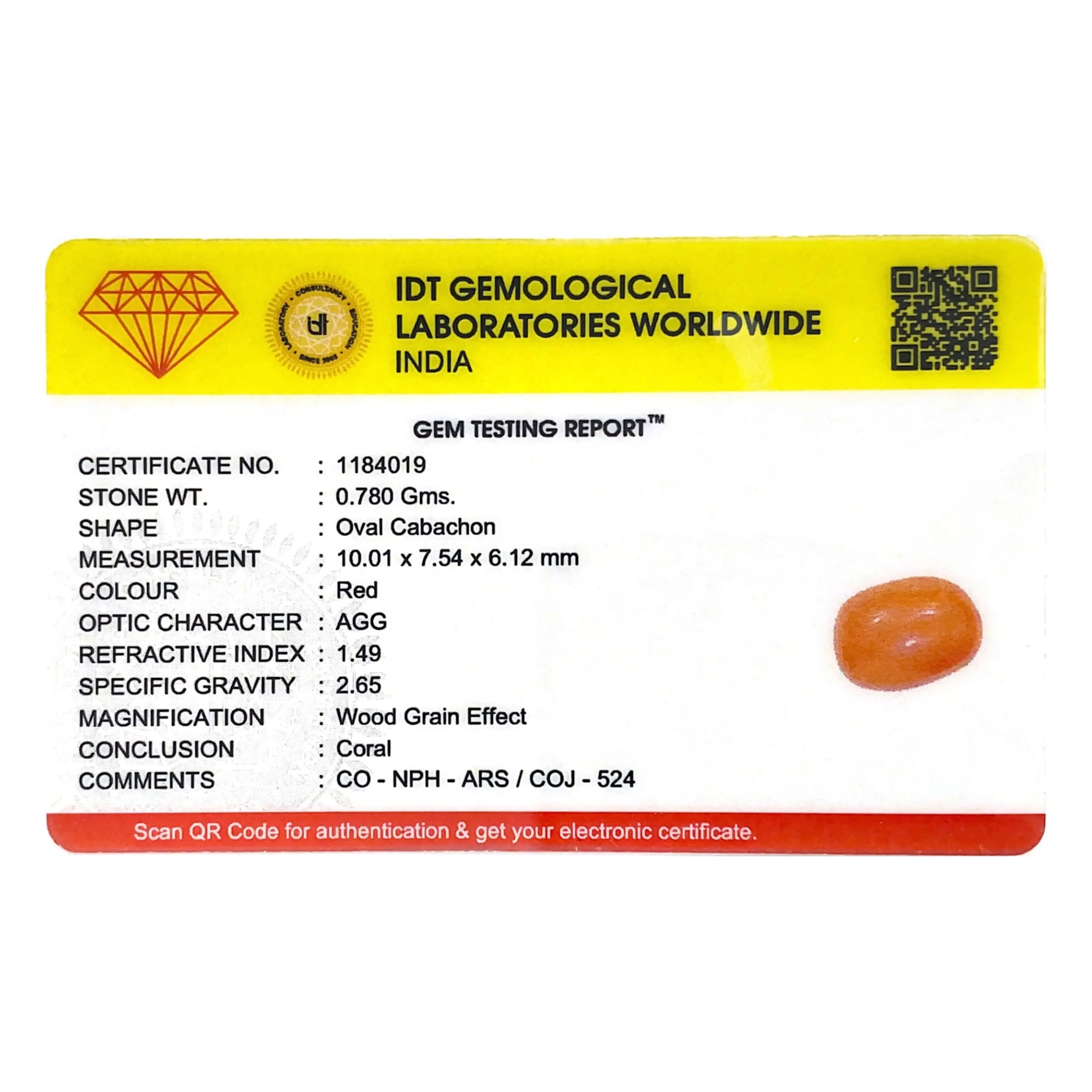 Pramogh Red Coral - 3.9 Carat - view 4