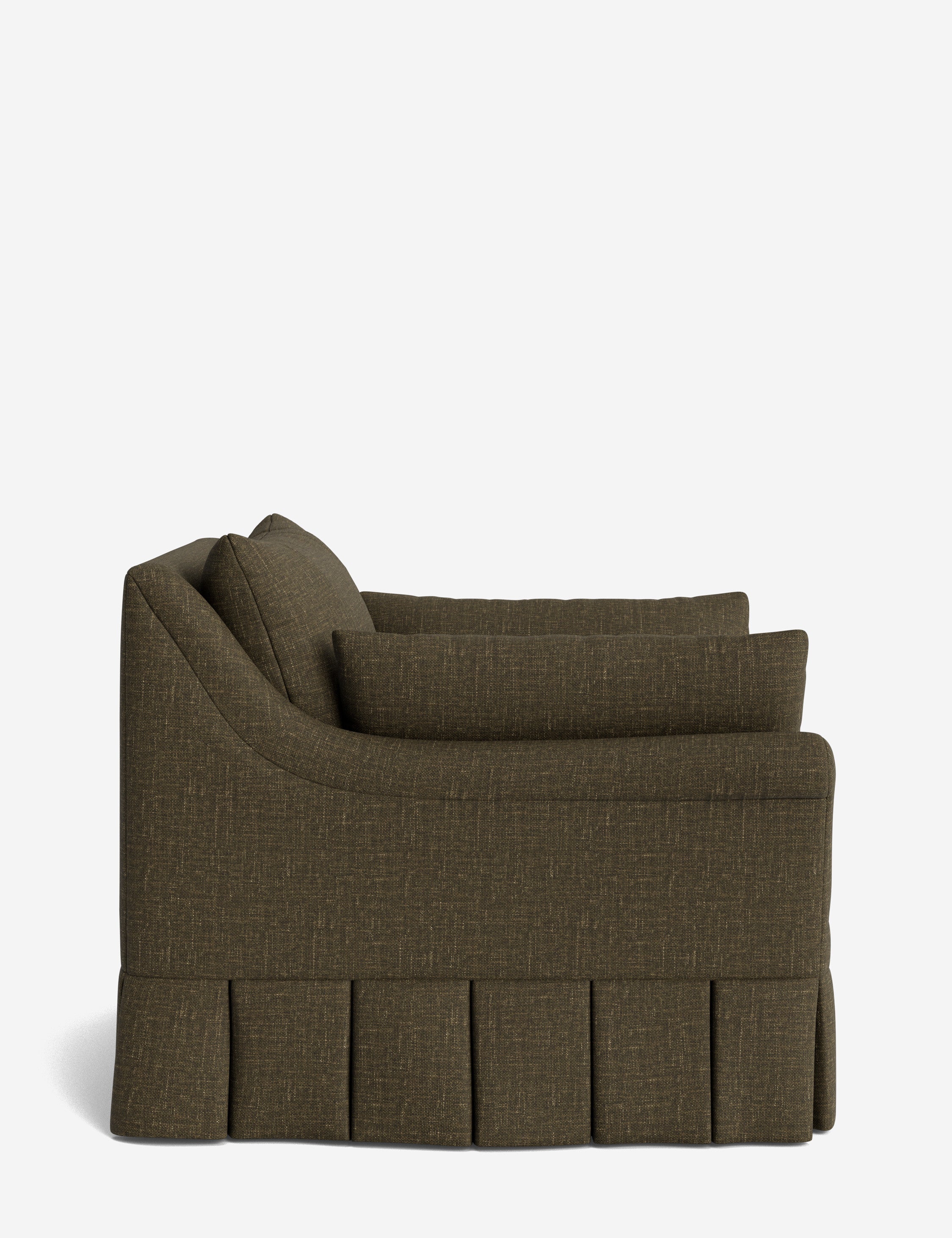 Lulu and Georgia Portola Rolled Arm Luxe Depth Pleated Chair - view 160