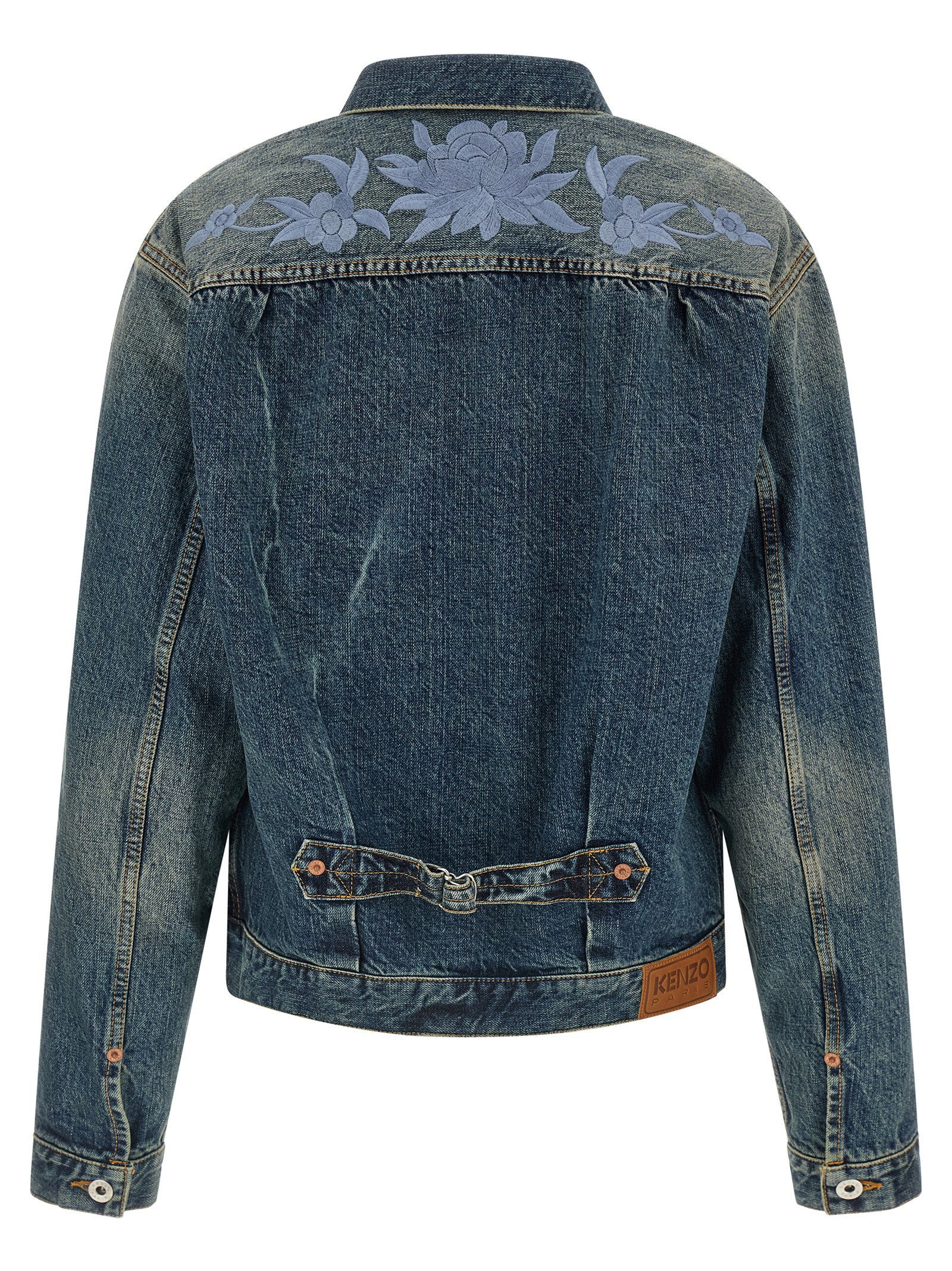 Kenzo Floral Embroidery Denim Jacket – 100% cotton - view 2