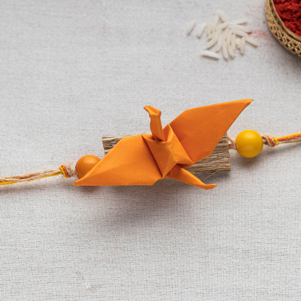 KALAAI CRAFTS Bird - Handmade Origami Paper Art Rakhi (Assorted Colours)