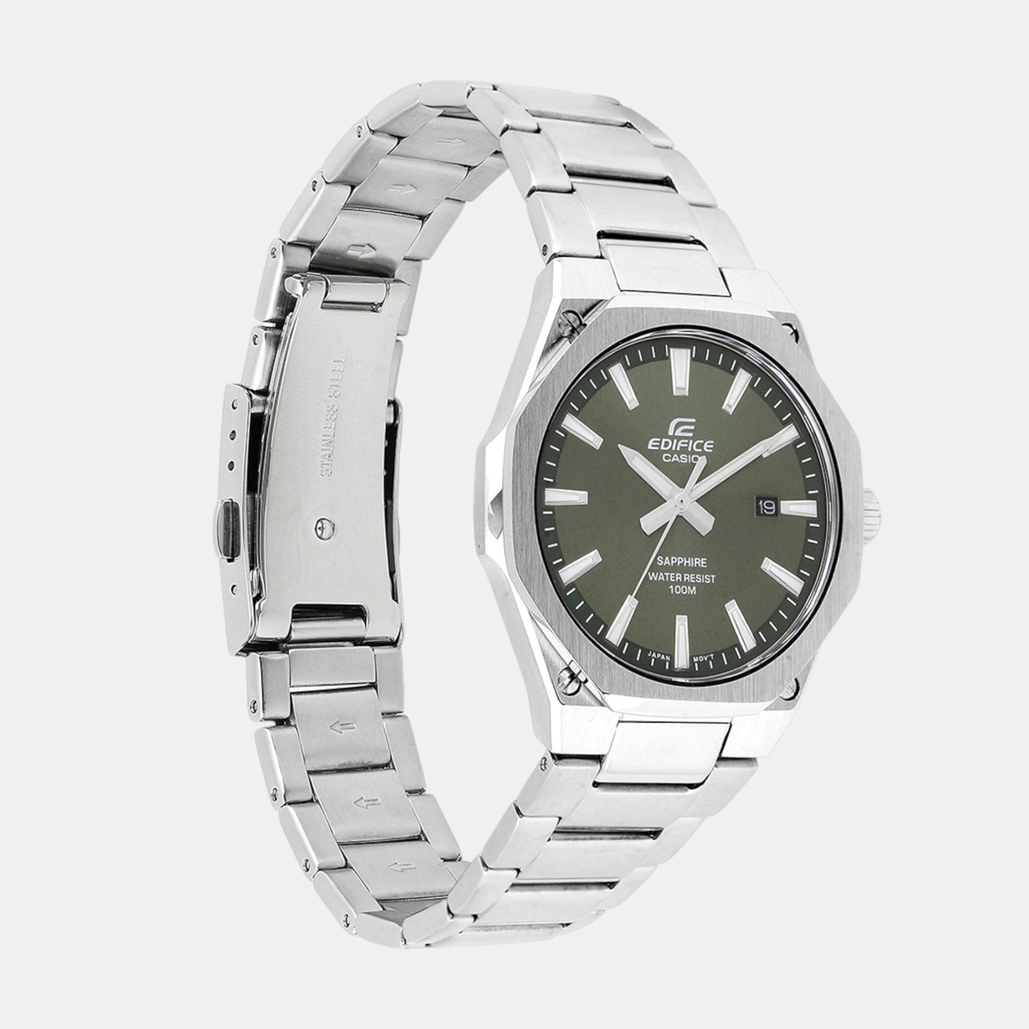 Casio Edifice Men Quartz Green Dial Analog Stainless Steel Watch ED603 - view 2