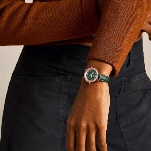 Fossil Carlie Green Dial Women 28mm ES5370 - view 2