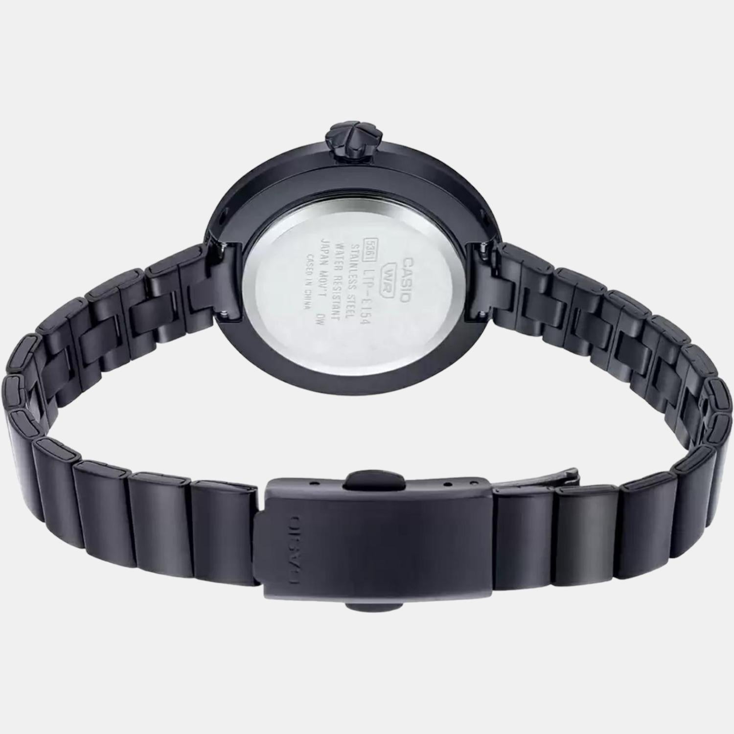 Casio Enticer Women Quartz Black Dial Analog Stainless Steel Watch A1851 - view 5