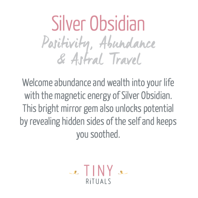 Tiny Rituals Silver Obsidian Sphere with Tripod - view 4