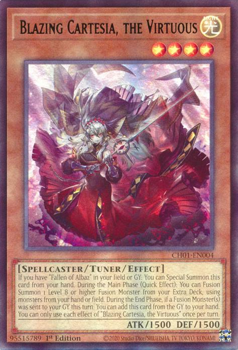 Cartesia the virtuous – Yu-Gi-Oh! Blazing Cartesia, the Virtuous - CH01-EN004 - Ultra Rare - 1st Edition