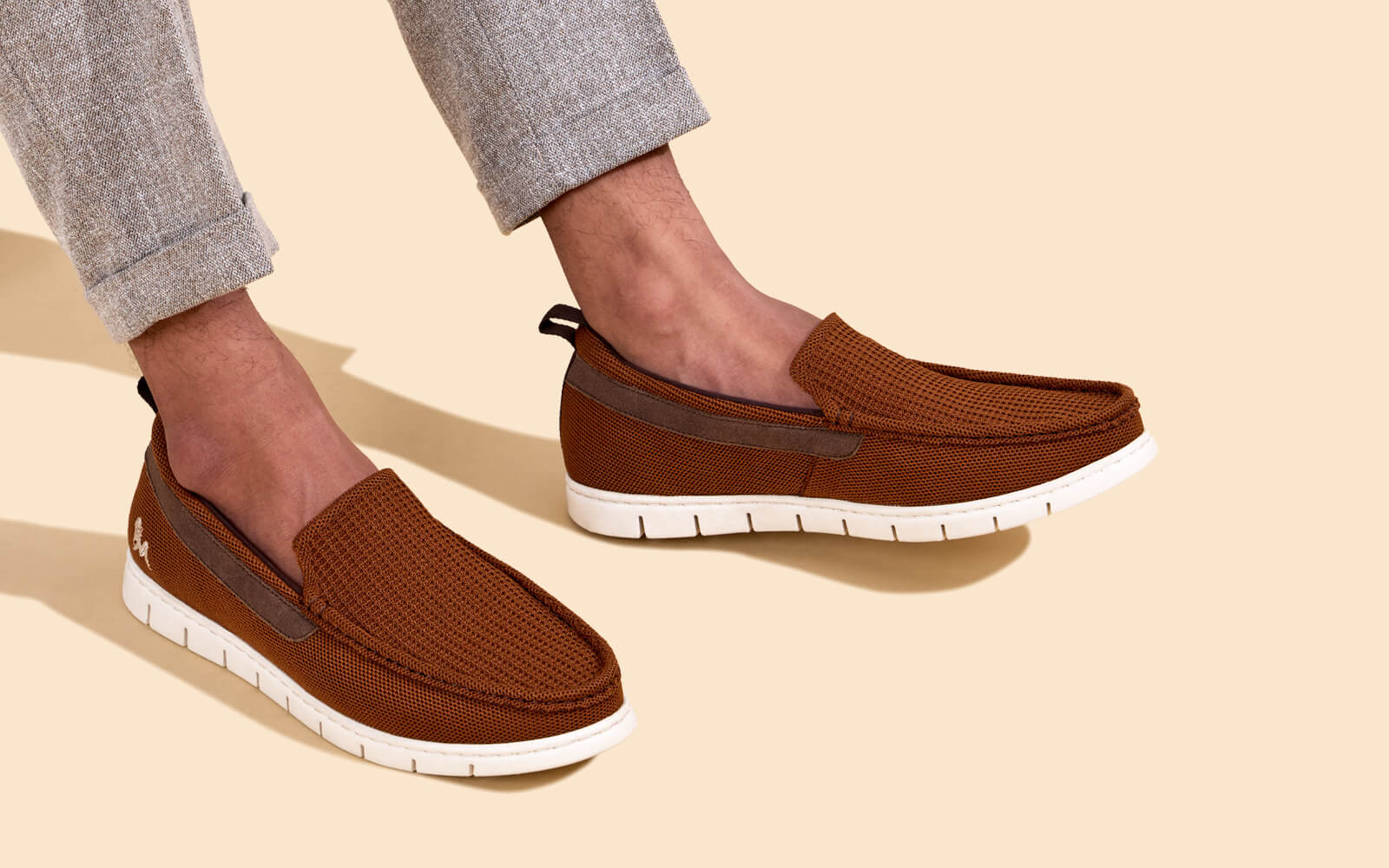 Neeman's Flex Knit Loafers : Tan - view 9