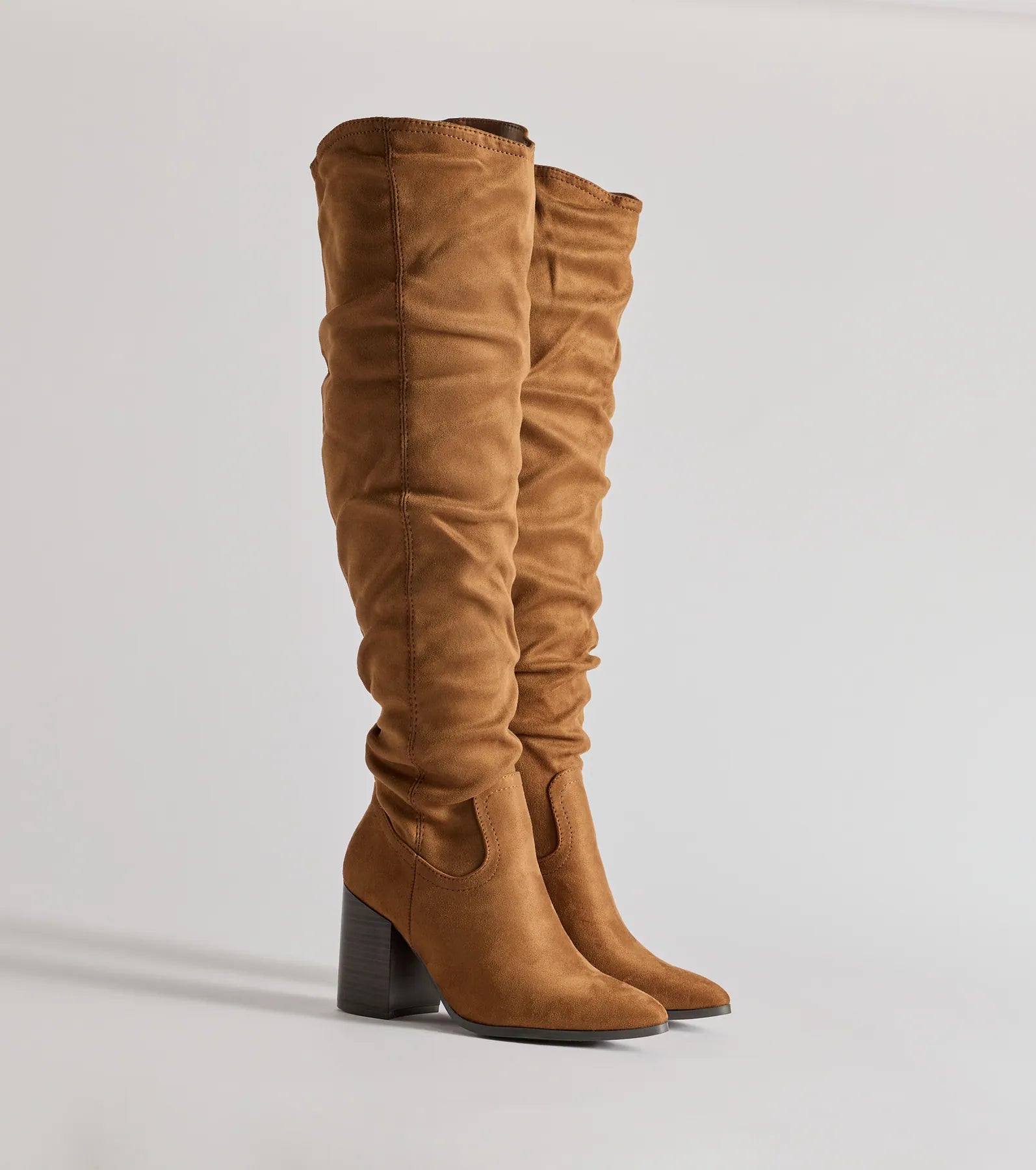 Windsor Fab Slouched Over-The-Knee Boots – BROWN