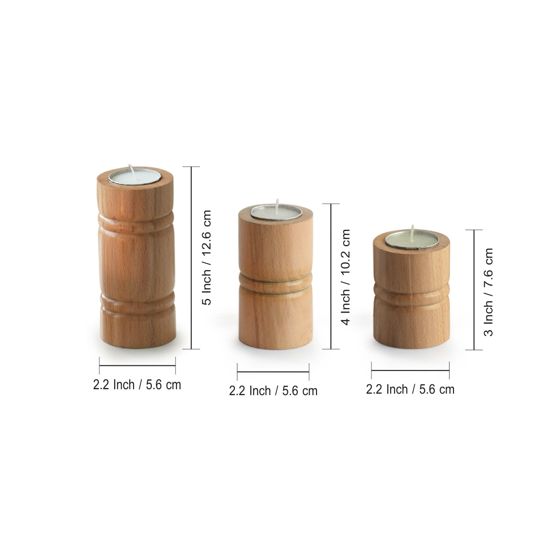 EXCLUSIVELANE 'Jugnu Stambh' Tea Light Holder (Set of 3) - view 5