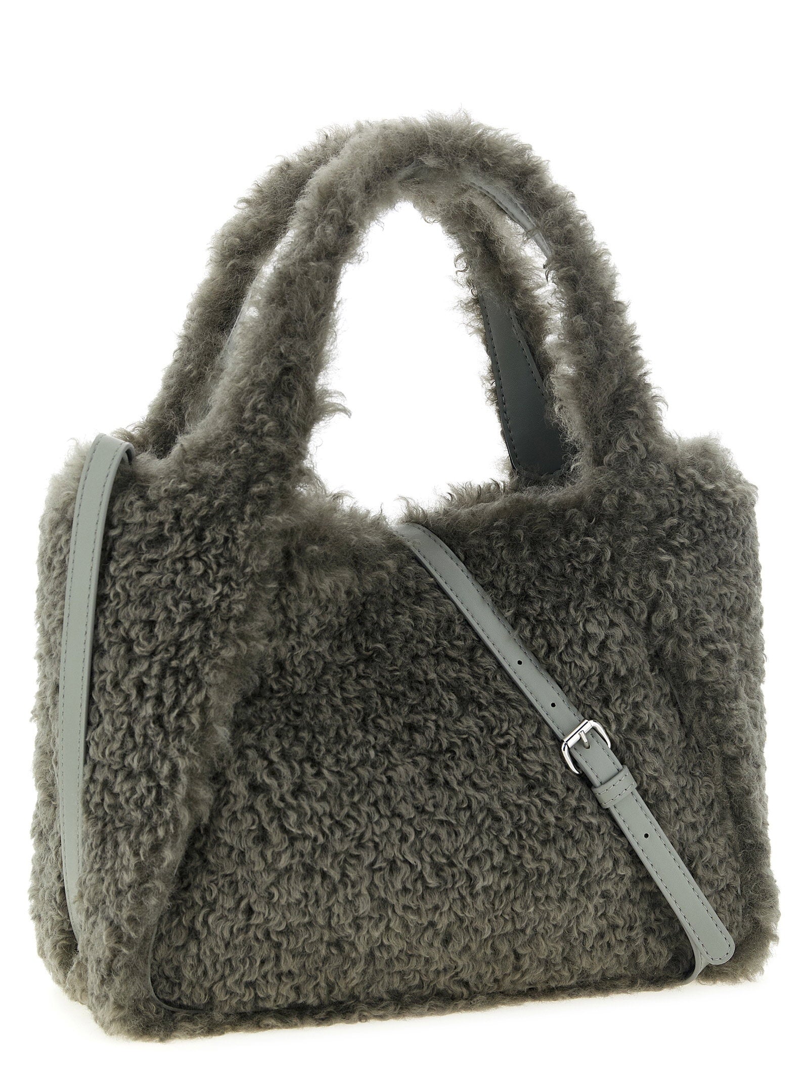 Stella Mccartney Shearling Logo Shopping Bag – 100% polyester - view 2