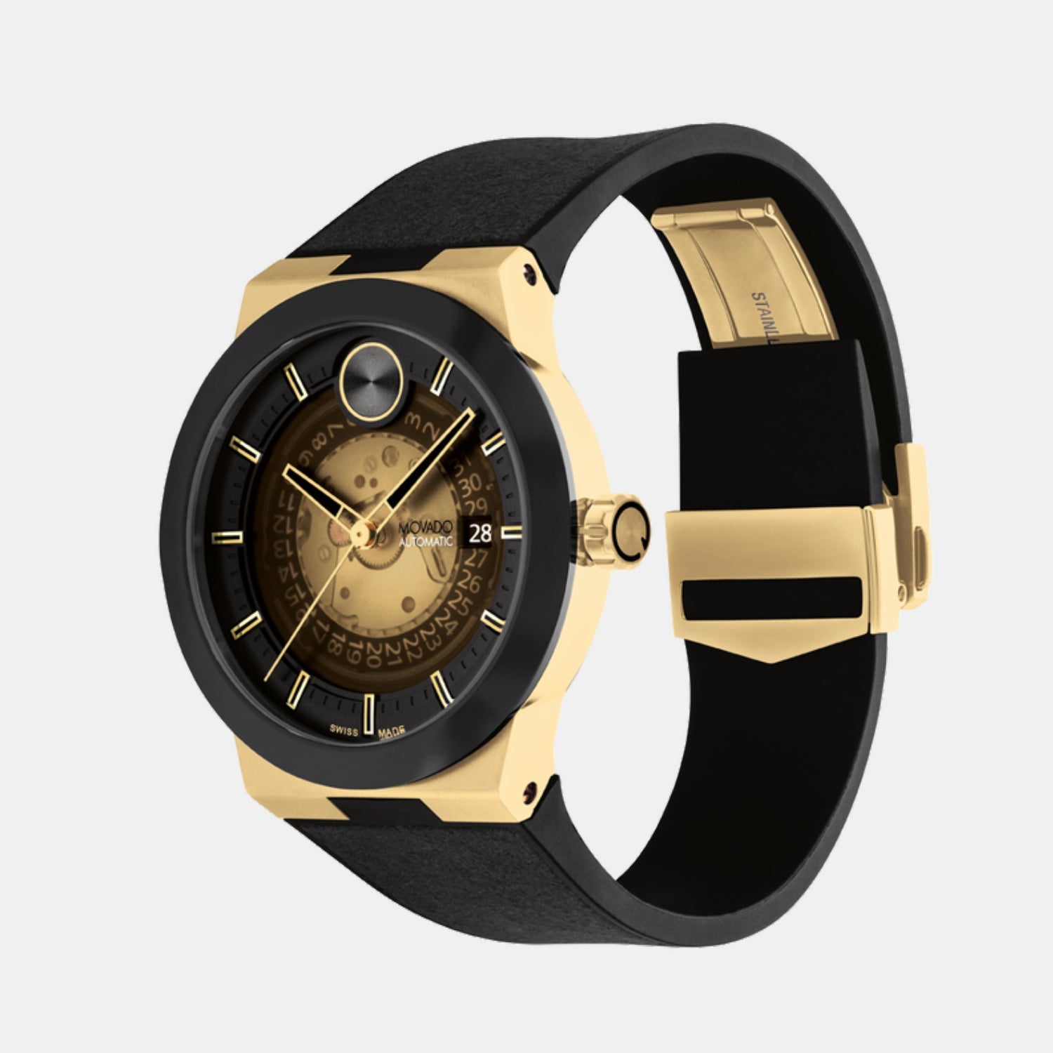 Movado Bold Men Automatic Transparent Dial Analog Rubber Watch 3601247 - view 2