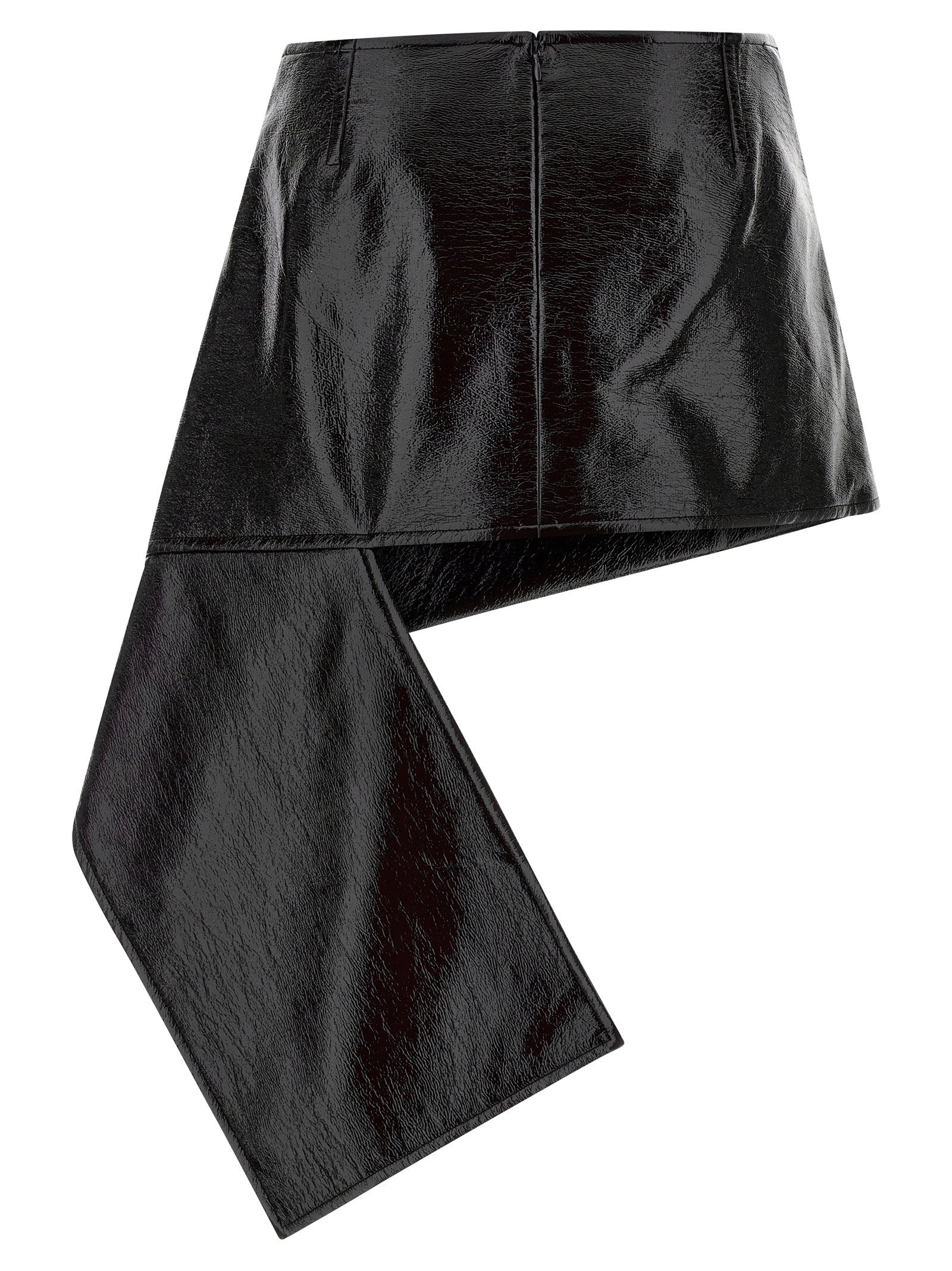 Courreges Fold Vinyl Mini Skirt – 88% co, 10% pu, 2% ea - view 2