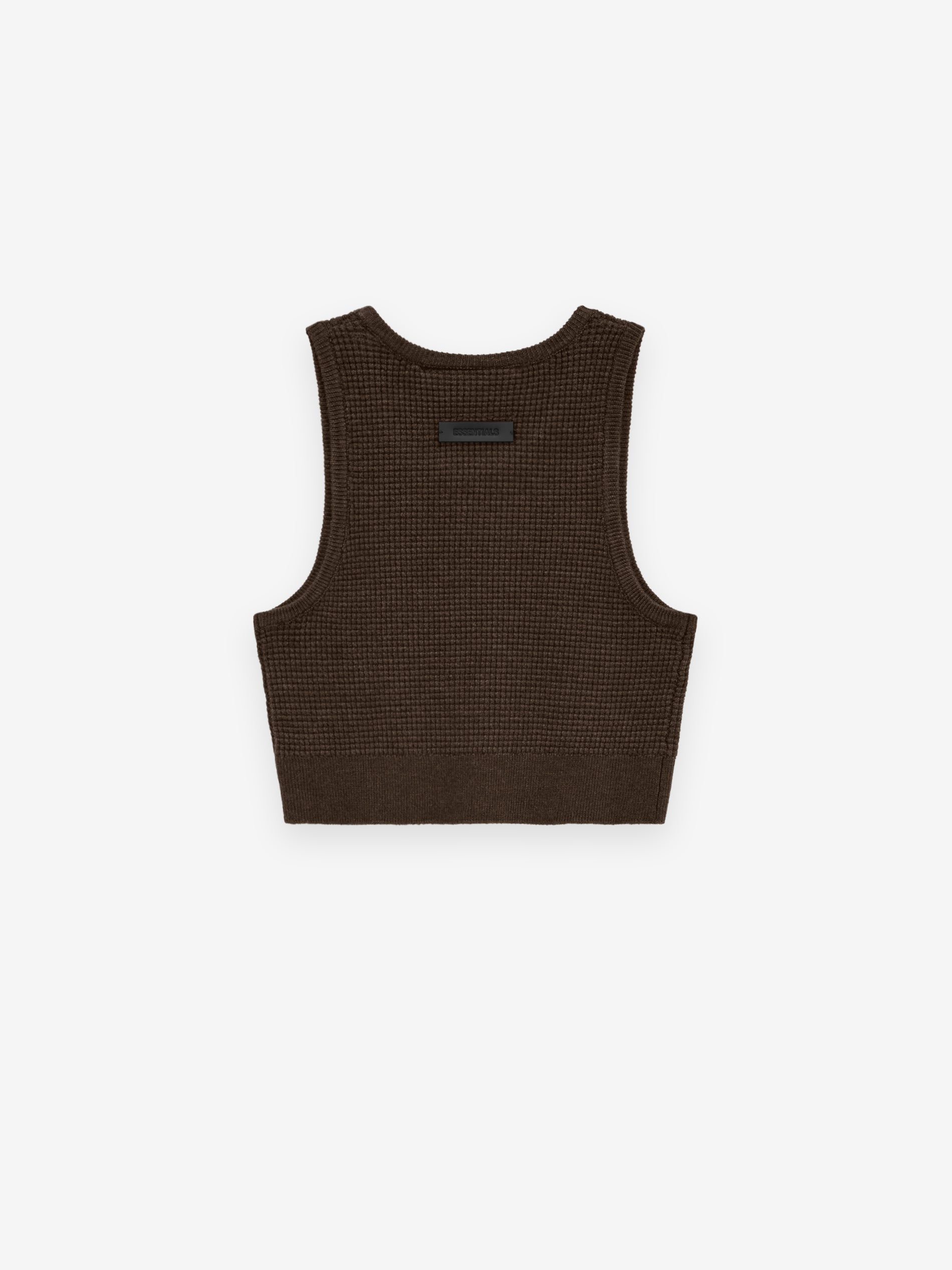 ESSENTIALS Women's Waffle Sport Tank – Brown - view 3