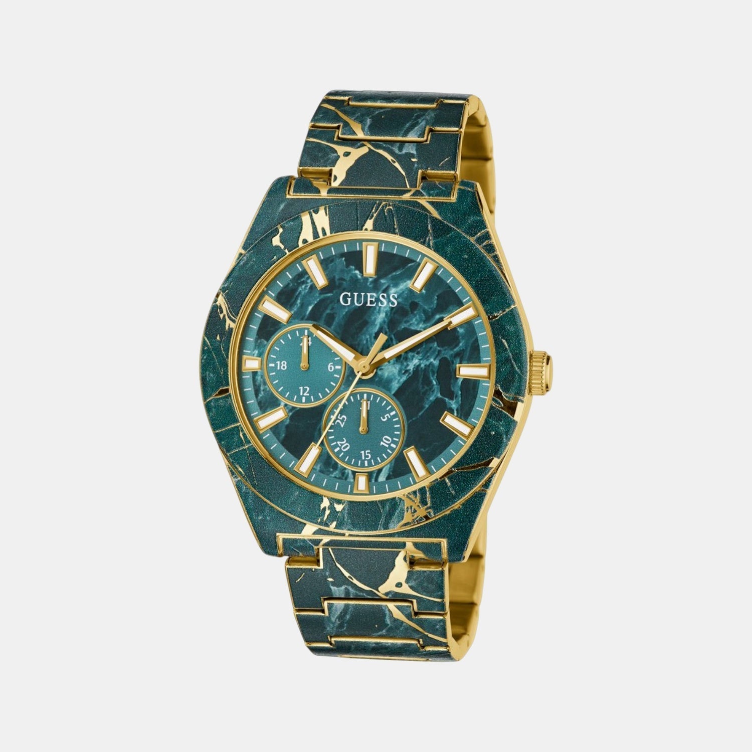 Guess Flash Men Quartz Green Dial Multi-Function Stainless Steel Watch GW0953G1 - view 2