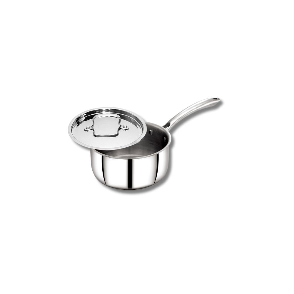 AVIAS Riara Premium Stainless Steel Tri-Ply Saucepan With Steel Lid | Gas & Induction Compatible | Silver - view 12