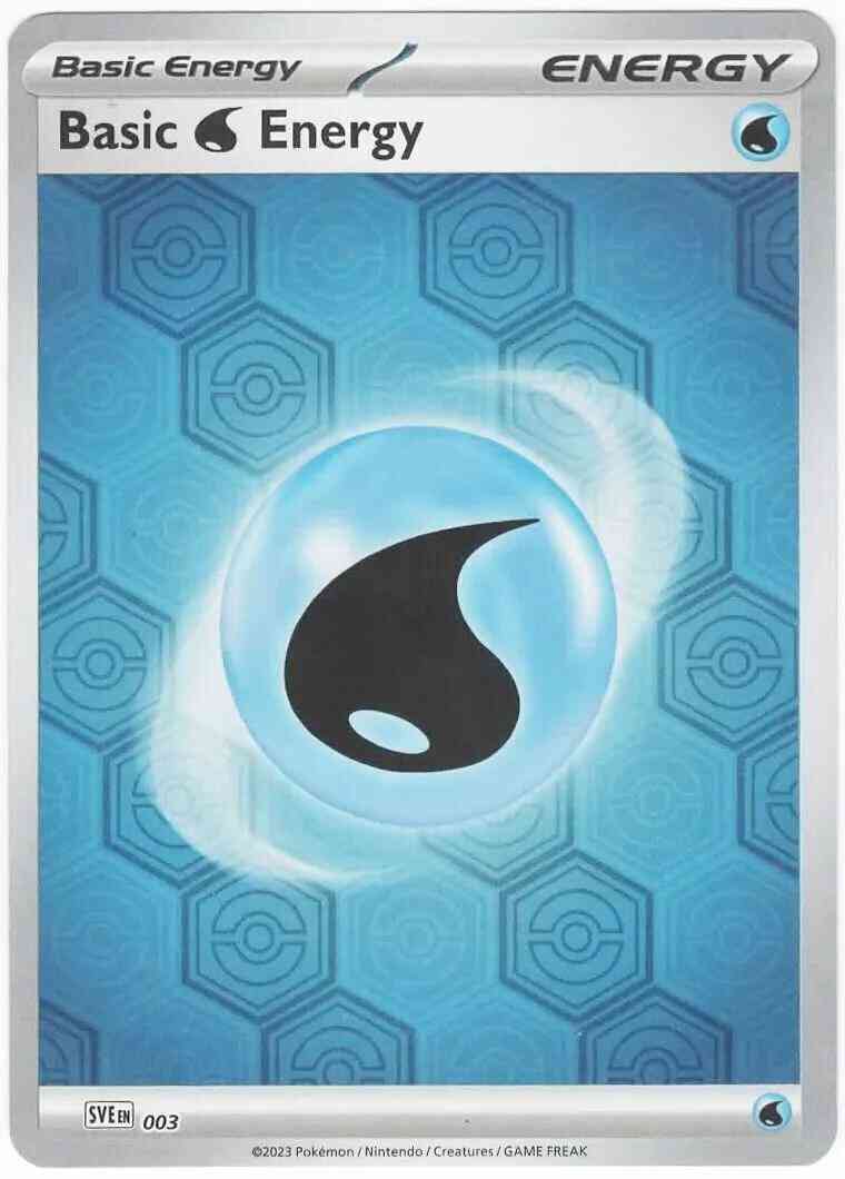 Pokémon Basic Water Energy - 003 - Common [sve-003] [Reverse Holo]