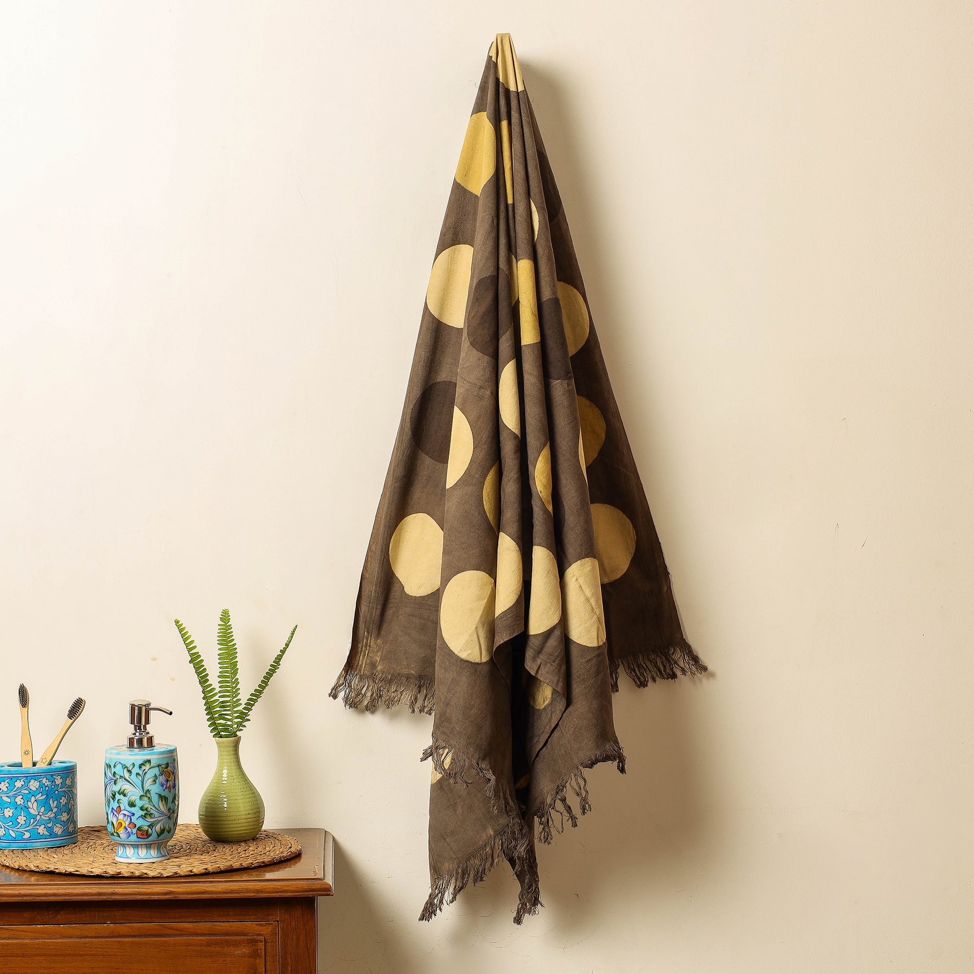 KACHCHH JI CHHAAP Brown - Block Print Cotton Ajrakh Handloom Towel