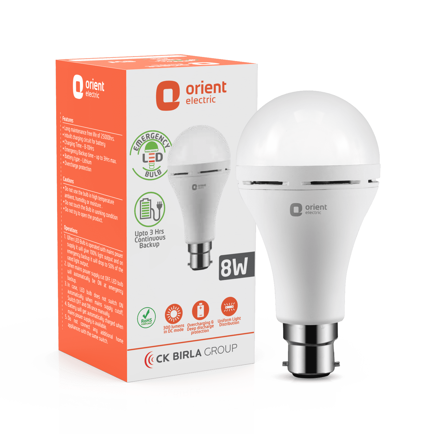 orientelectric Emergency LED Bulb – Cool White
