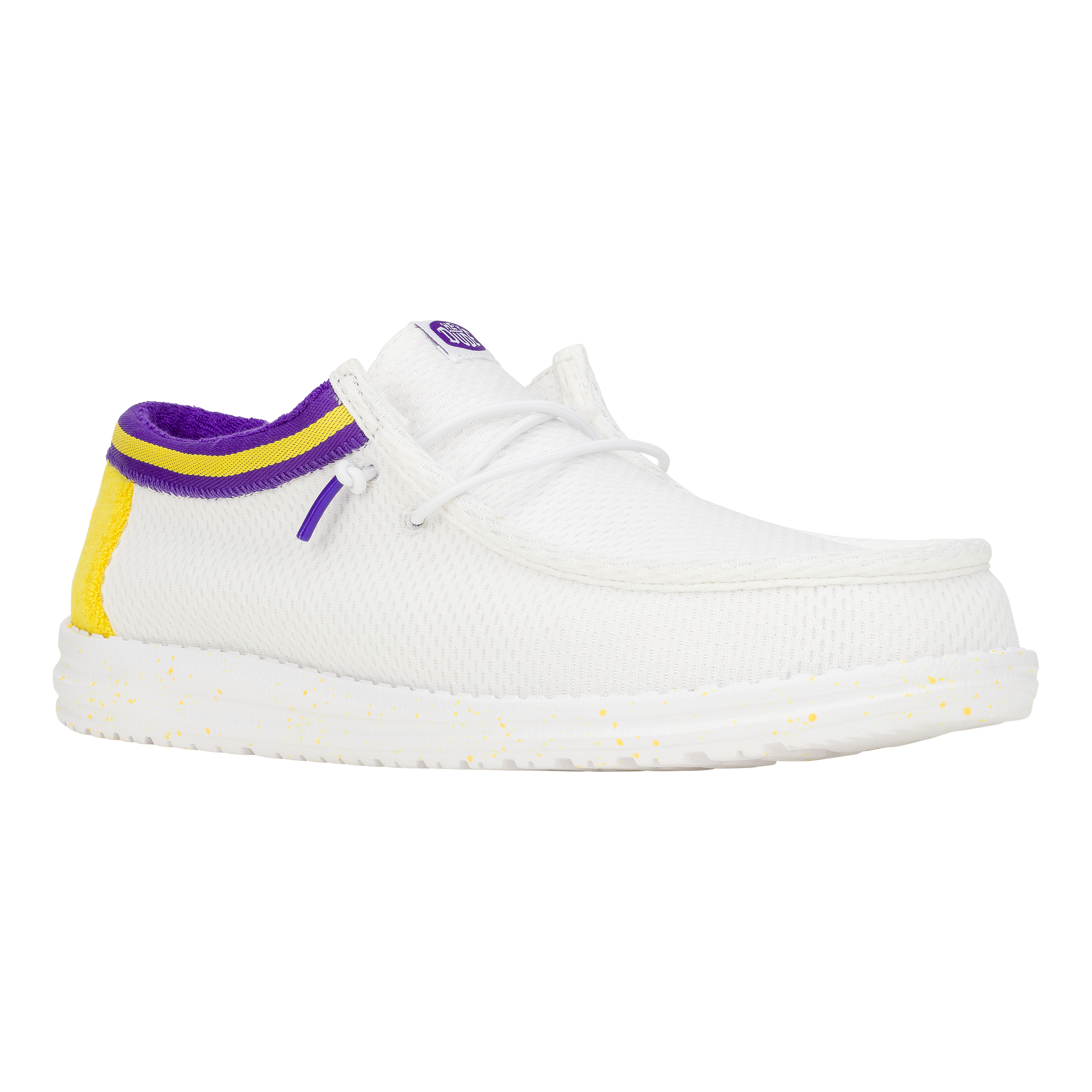 HEYDUDE shoes Wally Varsity Jersey - White Yellow - view 7