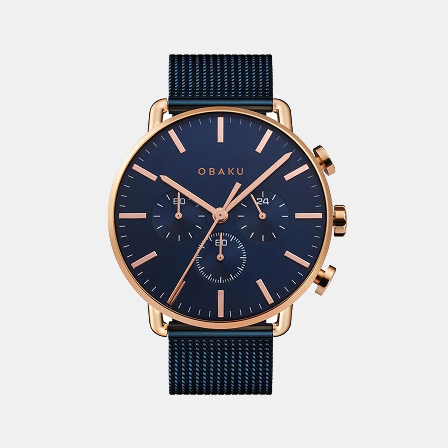Obaku Havn-Ocean Men Quartz Blue Dial Analog Stainless Steel Watch V232GCVLML