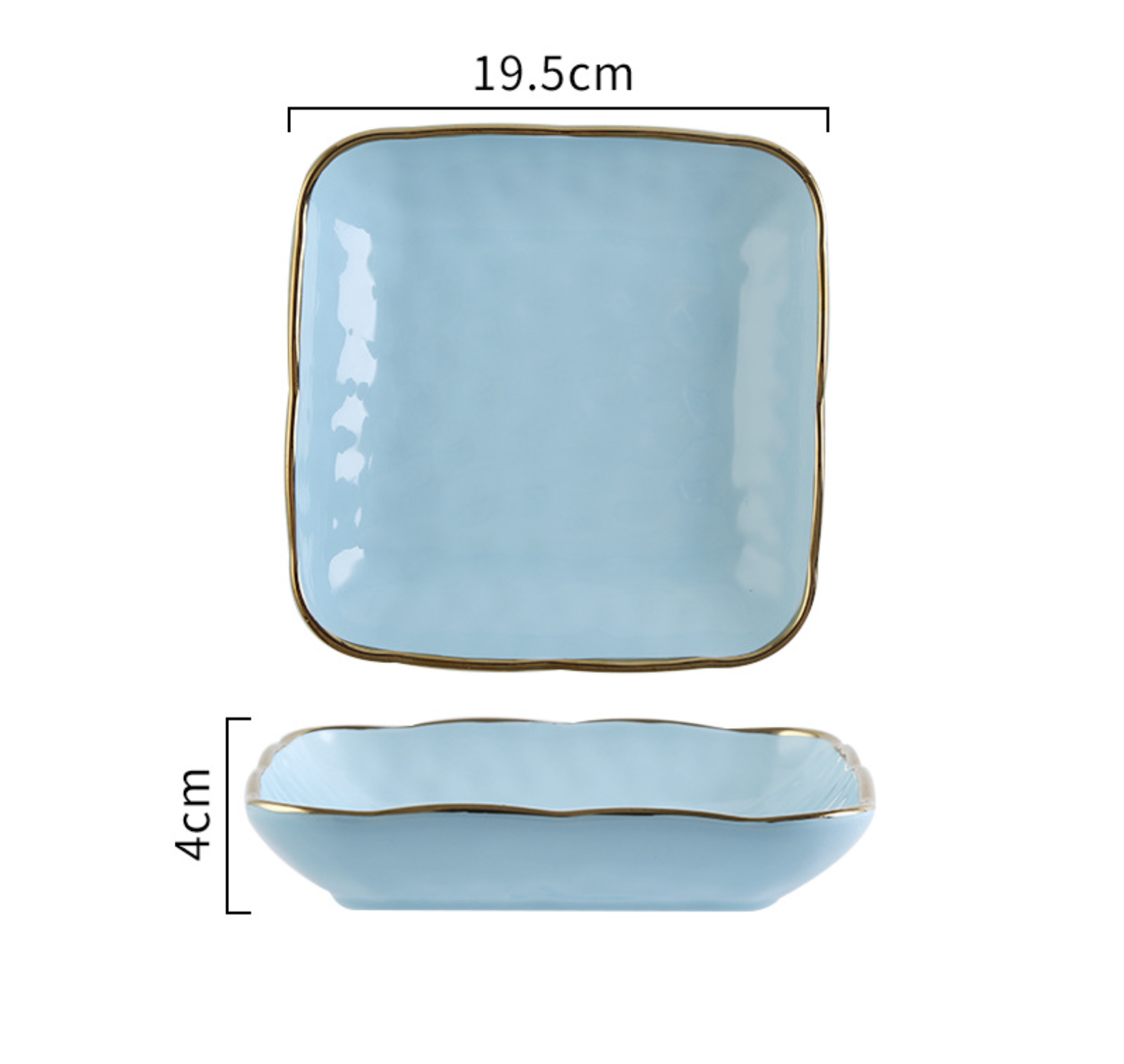 Nestasia Blue Jay Square Snack Plate 8 Inch - view 6